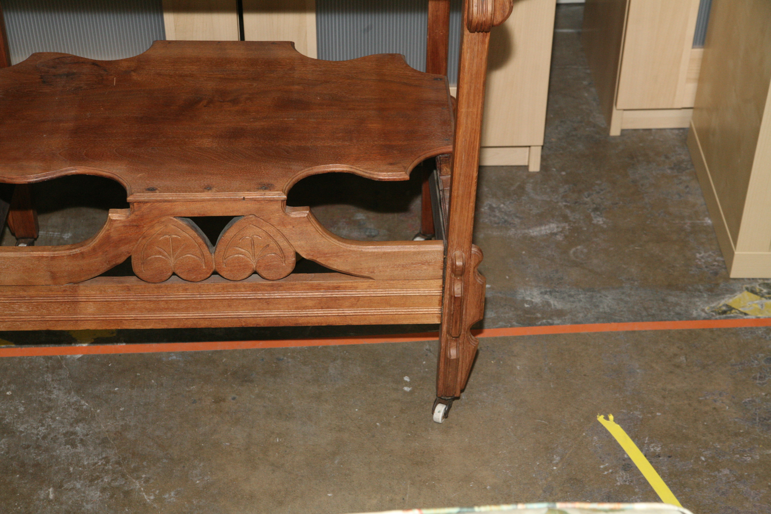 Vintage Carved Wood Accent Table