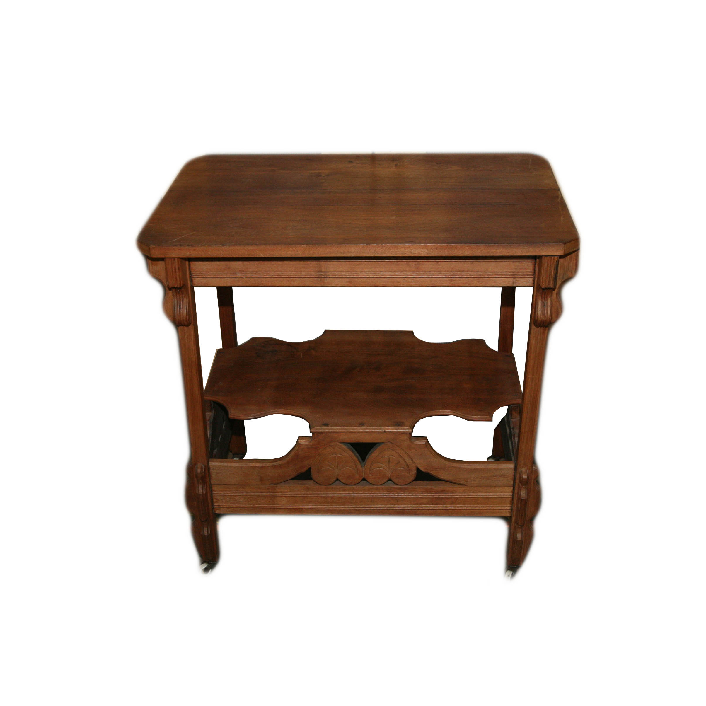 Vintage Carved Wood Accent Table