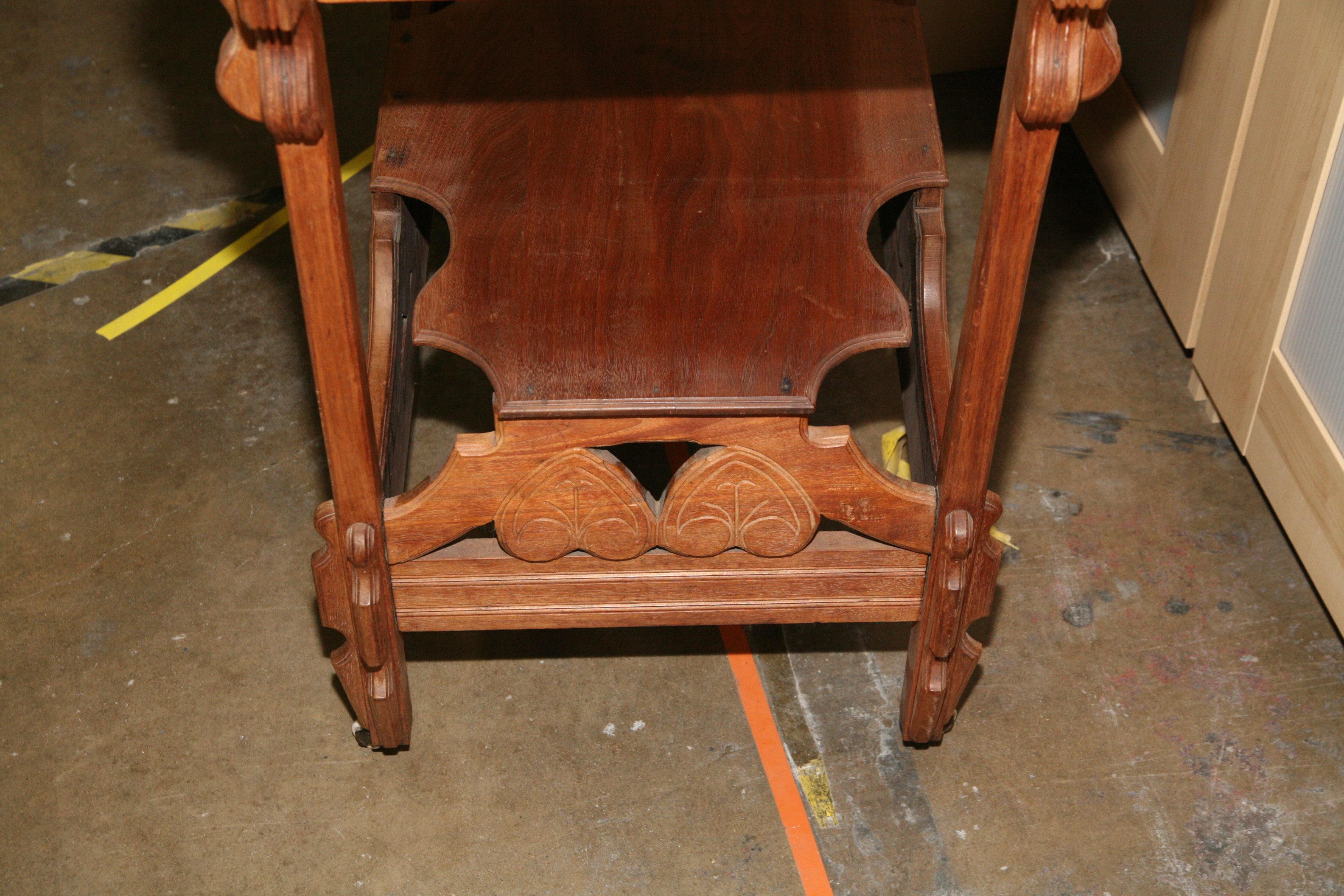 Vintage Carved Wood Accent Table