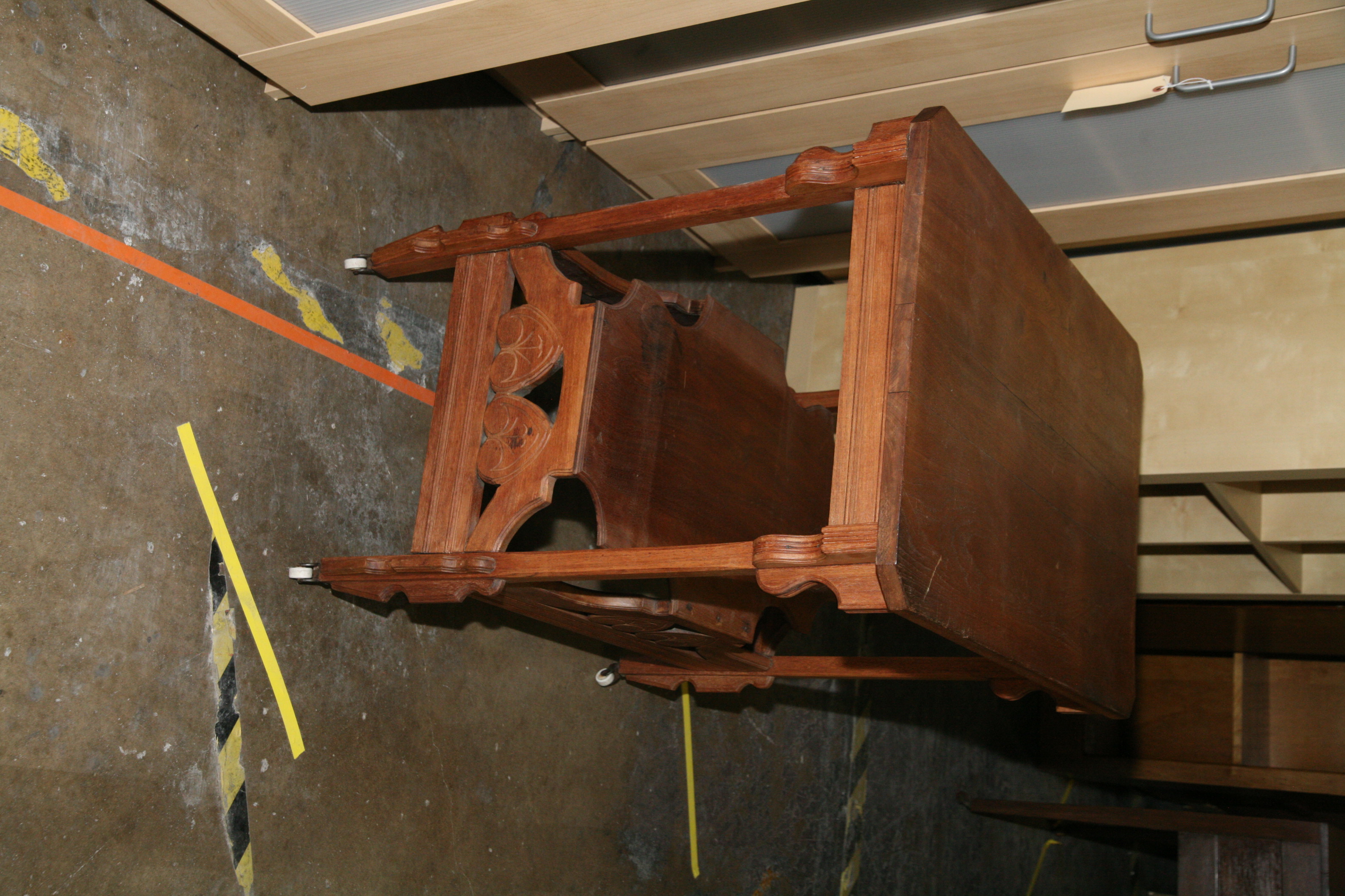 Vintage Carved Wood Accent Table