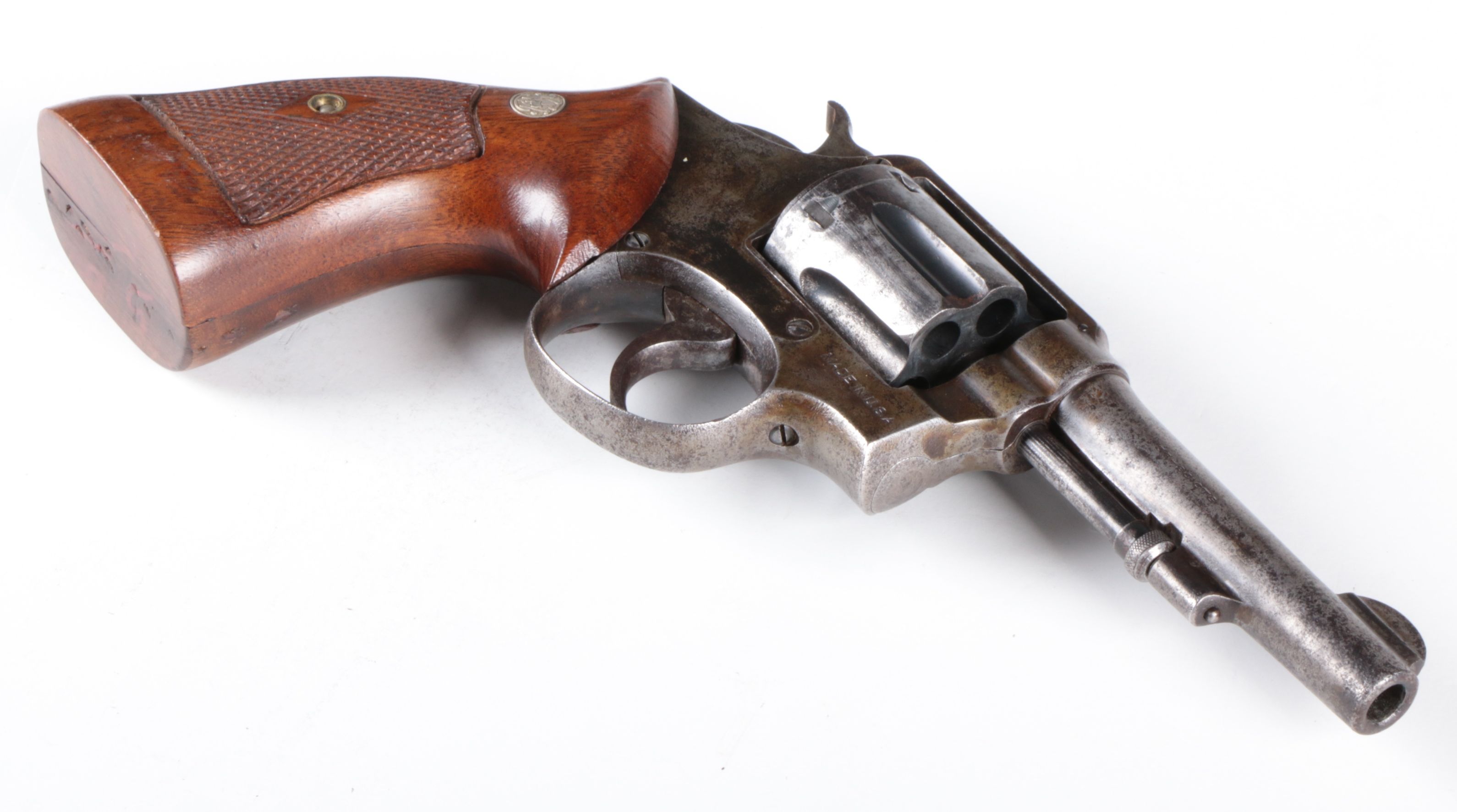 Circa 1915 Smith & Wesson .32-20 Caliber Model 10 Revolver With Leather Holster