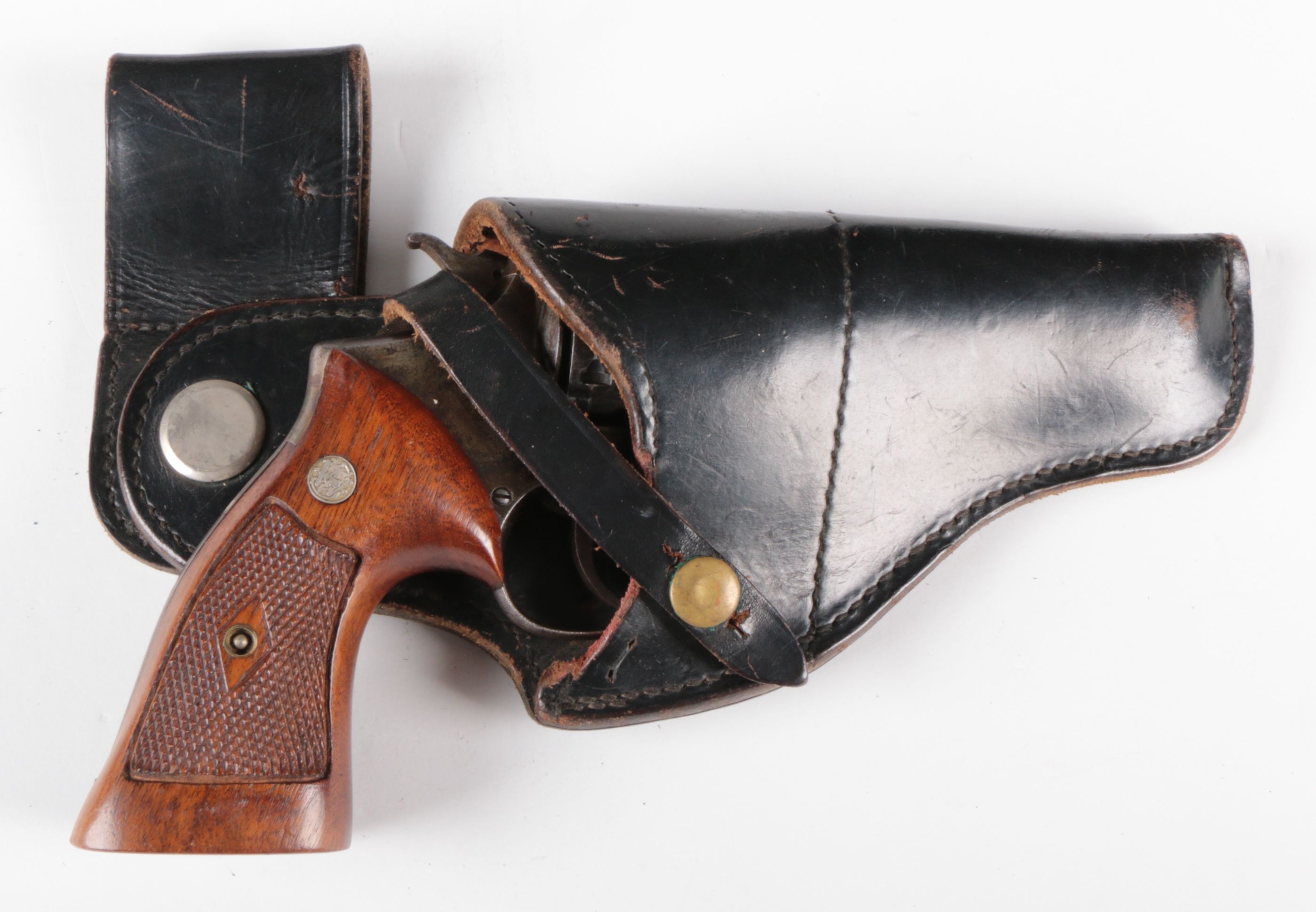 Circa 1915 Smith & Wesson .32-20 Caliber Model 10 Revolver With Leather Holster