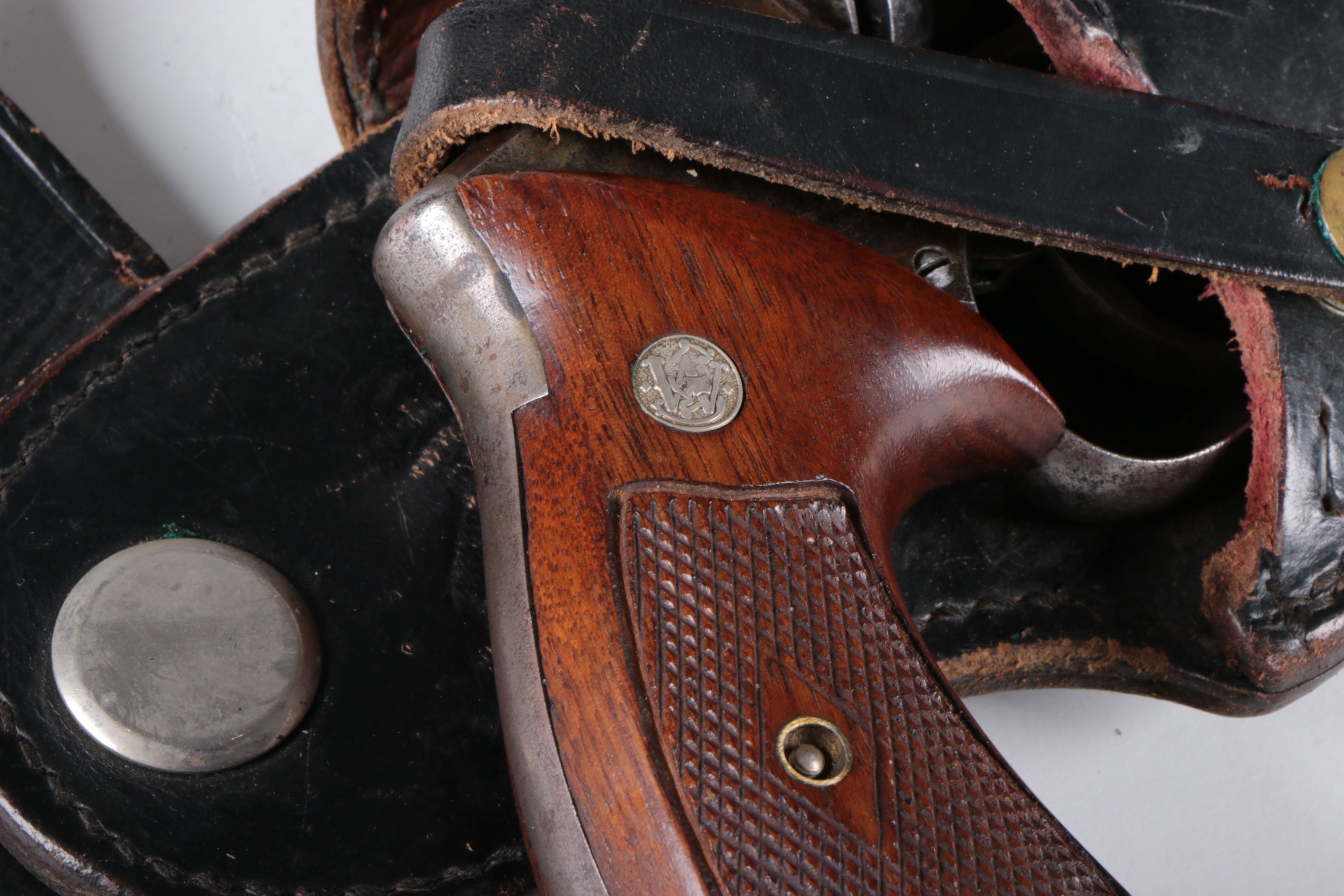 Circa 1915 Smith & Wesson .32-20 Caliber Model 10 Revolver With Leather Holster