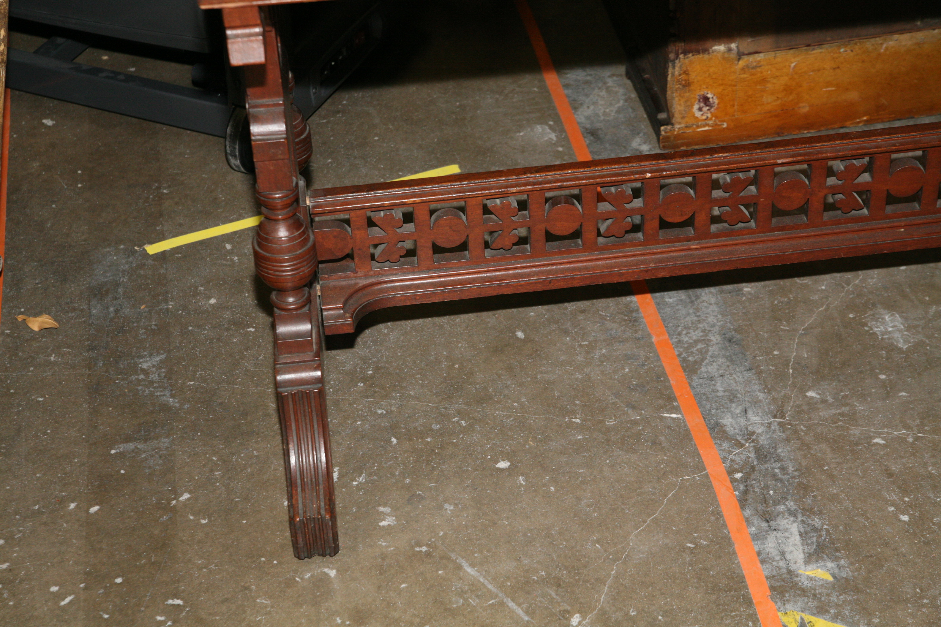 Antique Victorian Walnut Library Table