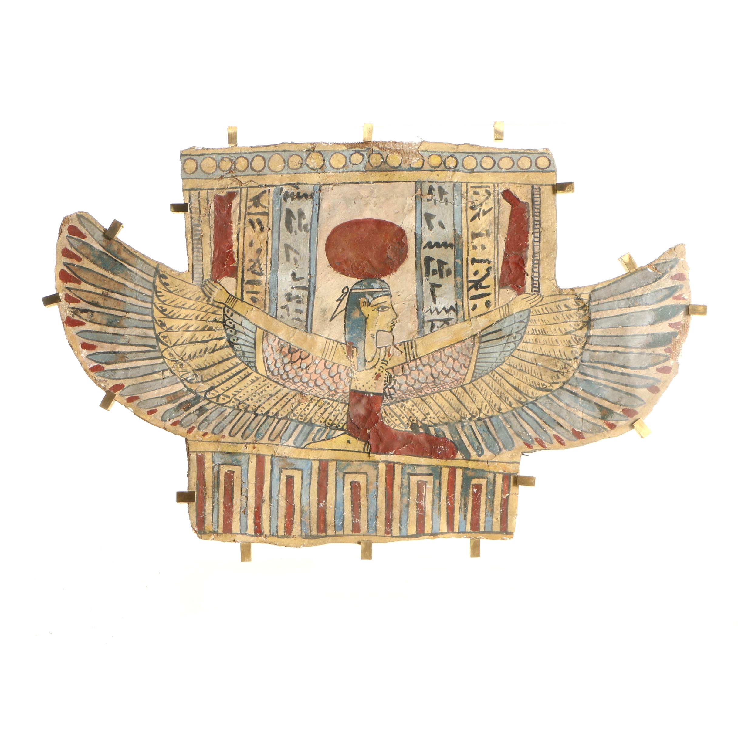 Egyptian-Style Gouache Painting of Isis