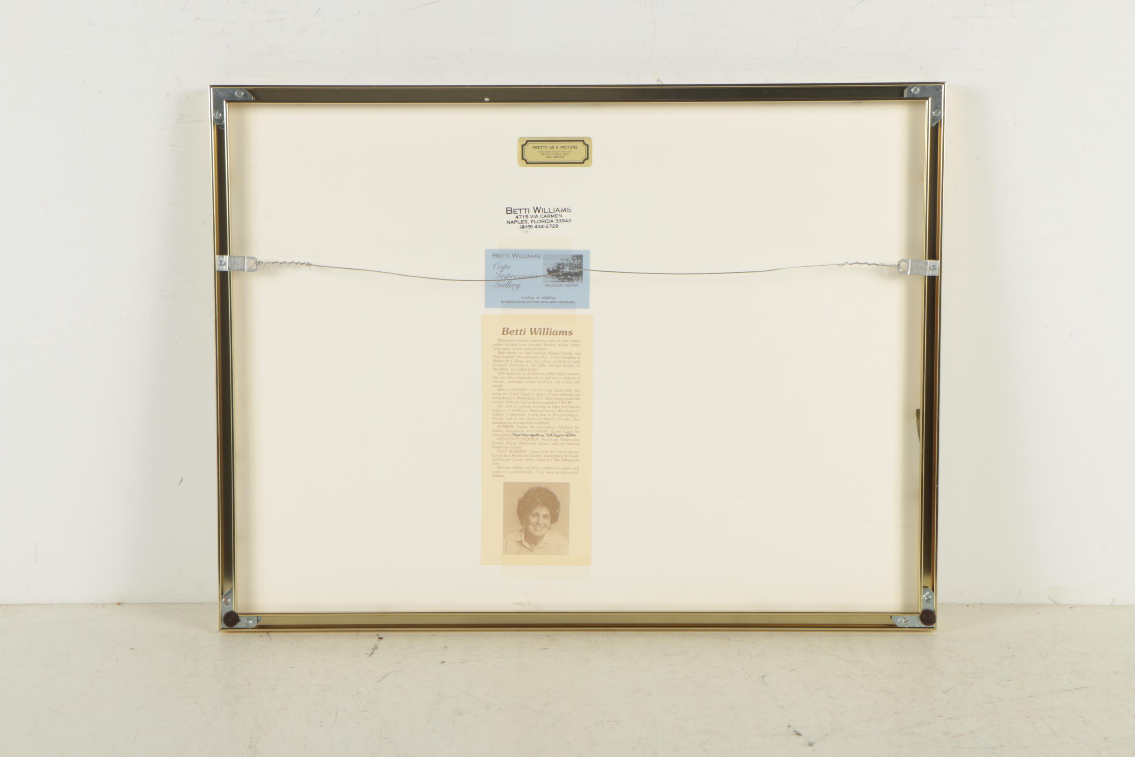 Betti Williams Watercolor and Gouache Painting of Seagulls