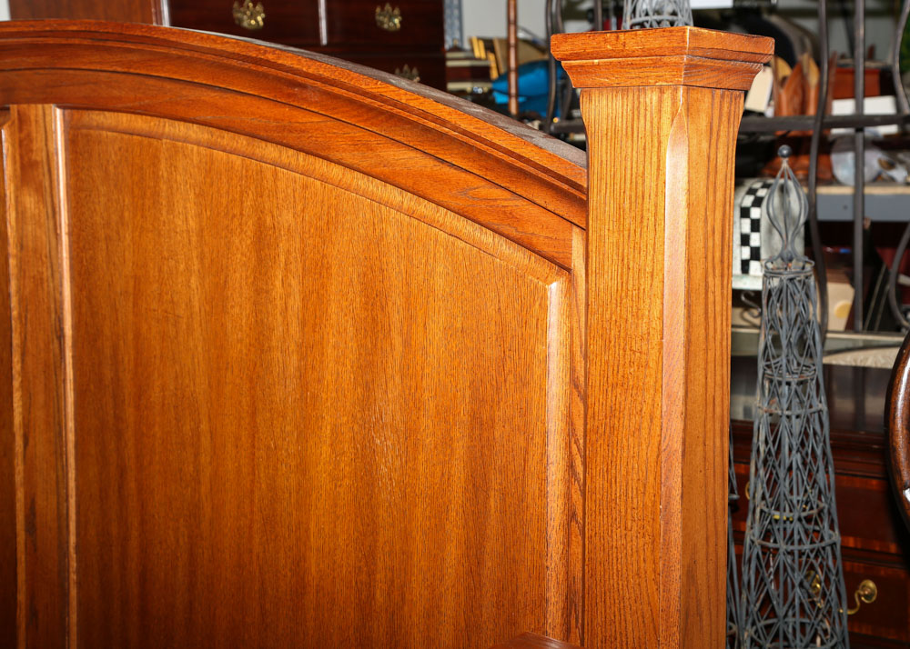 Contemporary King Size Cherry Bed Frame