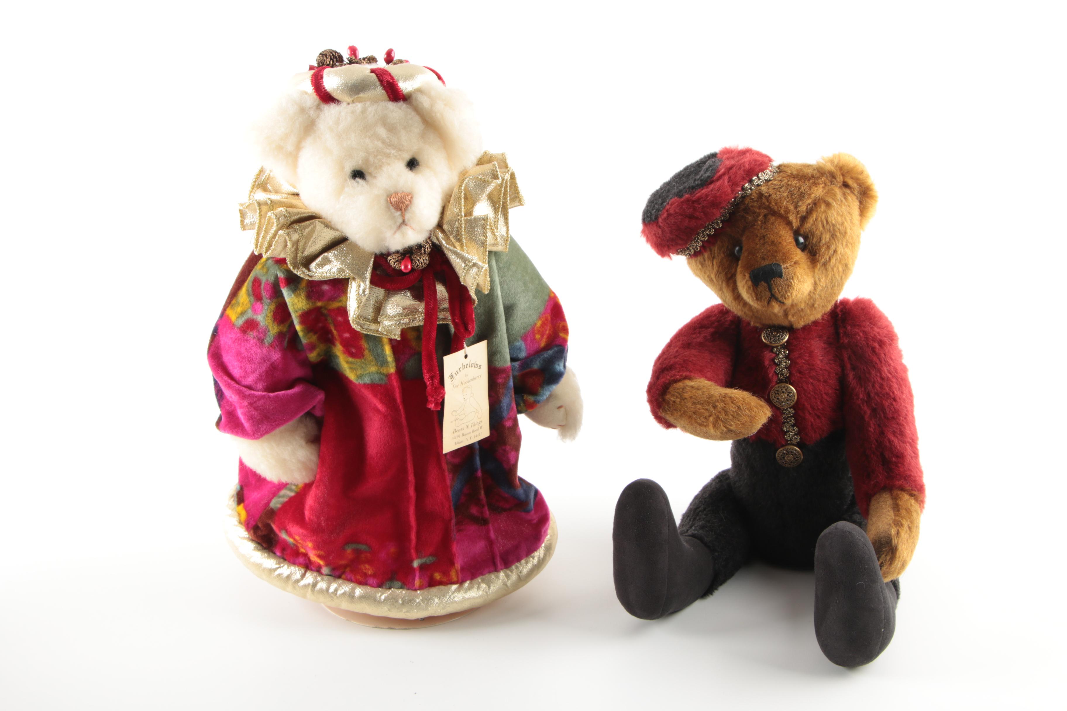 1984 Sonia's Dolls "Saint Nicholas" Soft Sculpture with Handmade Teddy Bears