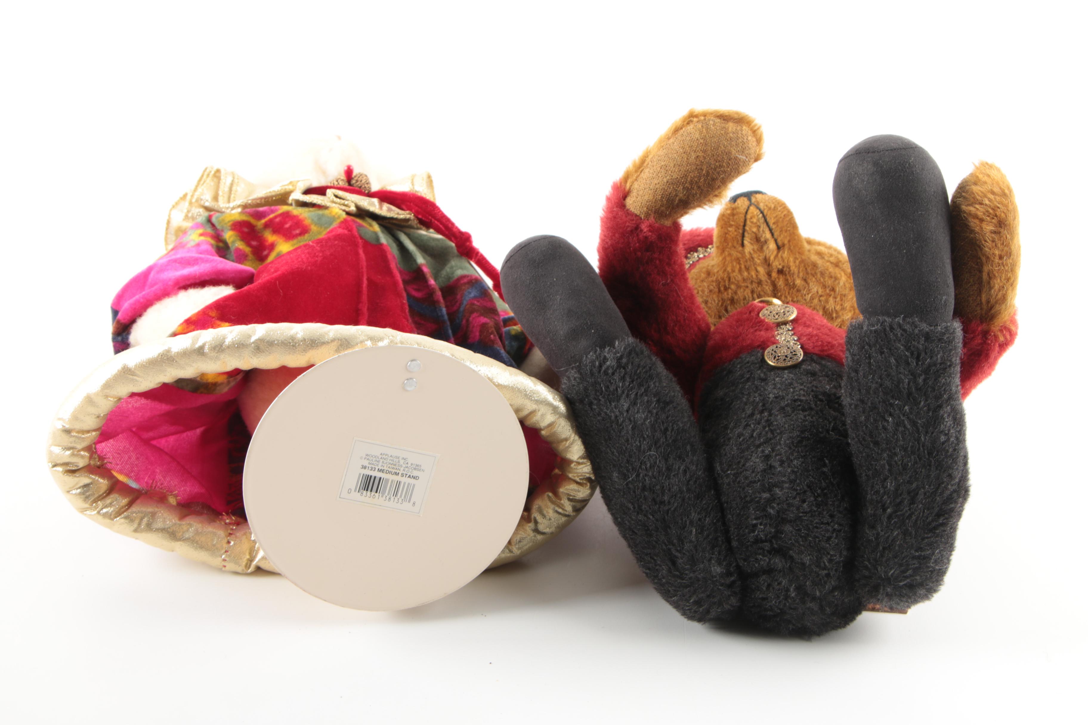 1984 Sonia's Dolls "Saint Nicholas" Soft Sculpture with Handmade Teddy Bears