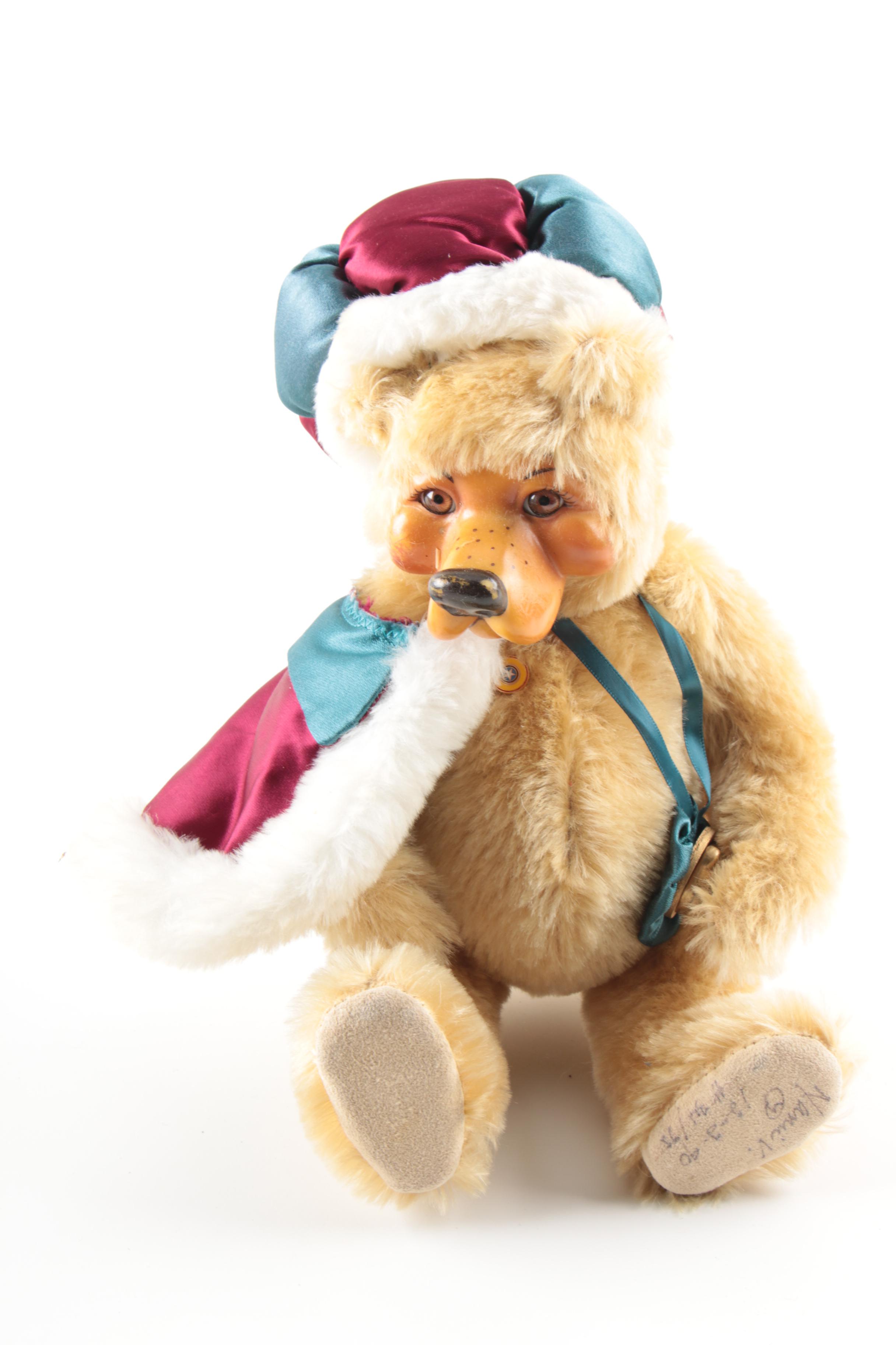 1984 Sonia's Dolls "Saint Nicholas" Soft Sculpture with Handmade Teddy Bears