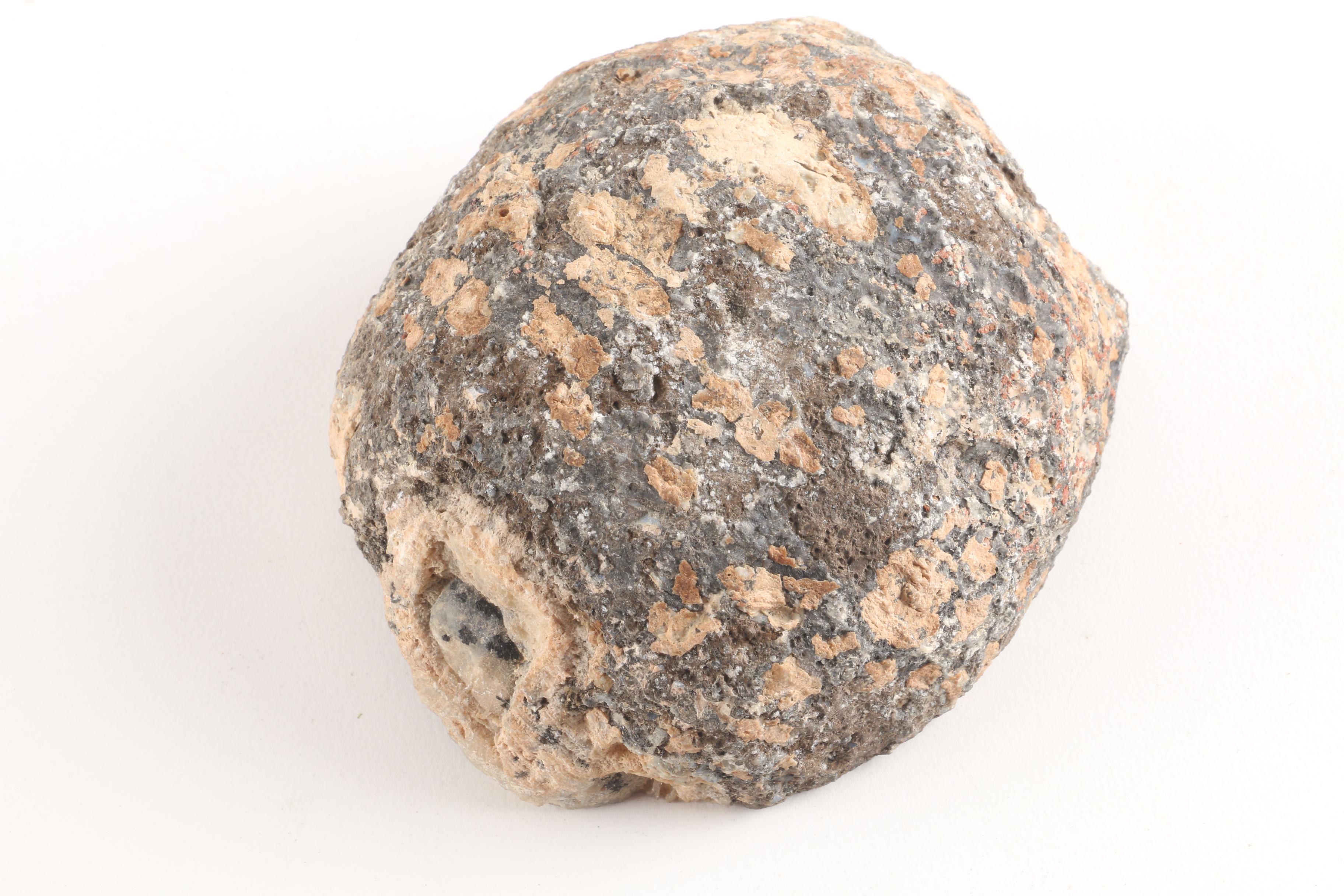 Agate Wall Clock, Geode, and Marble Rock with Figurines