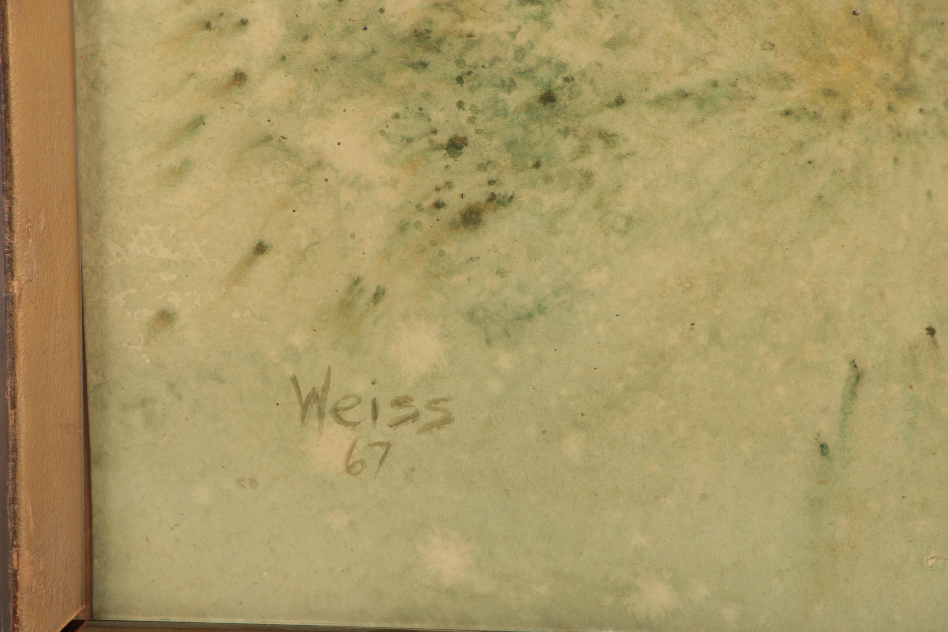 Lee Weiss Watercolor Painting "Pond Ripples"