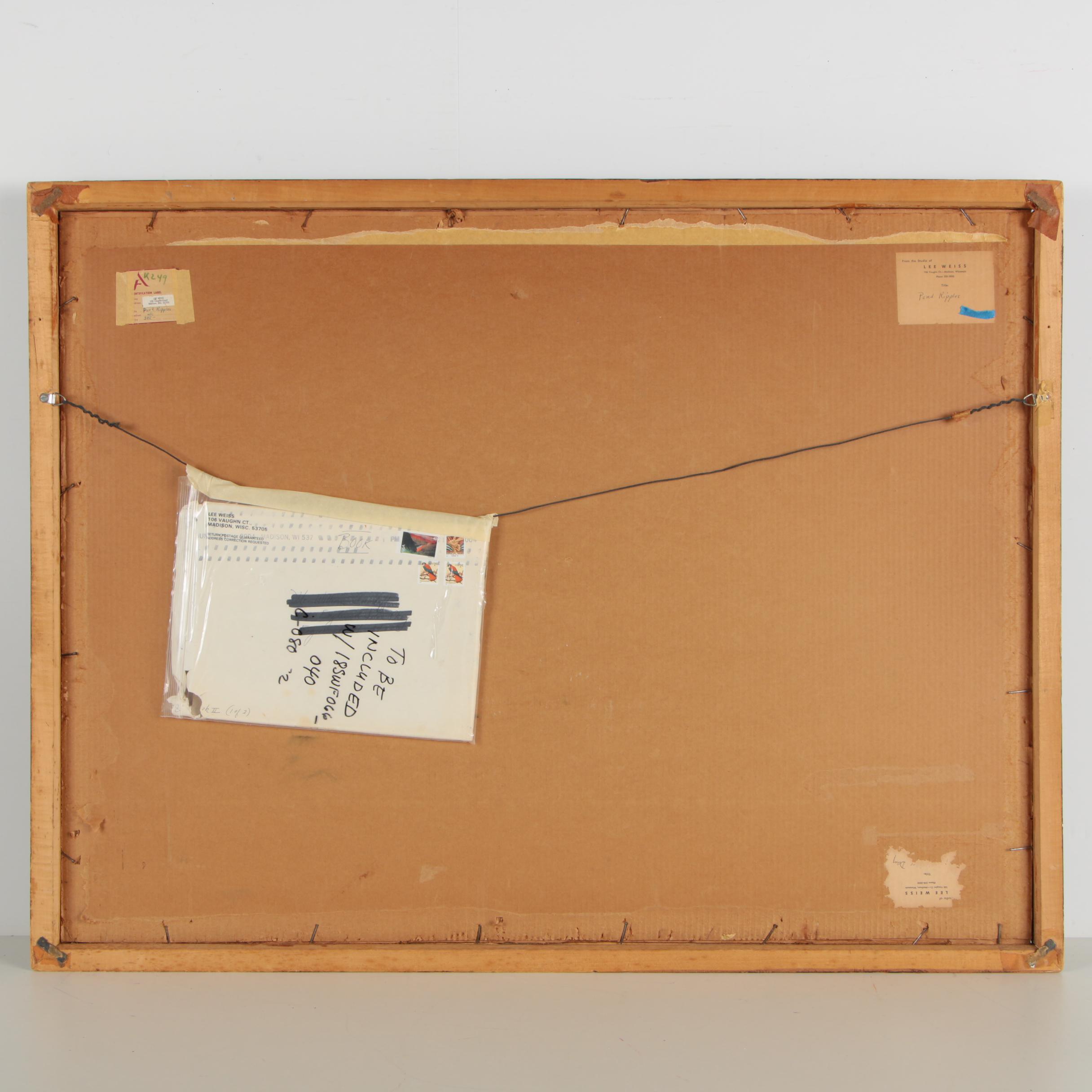 Lee Weiss Watercolor Painting "Pond Ripples"