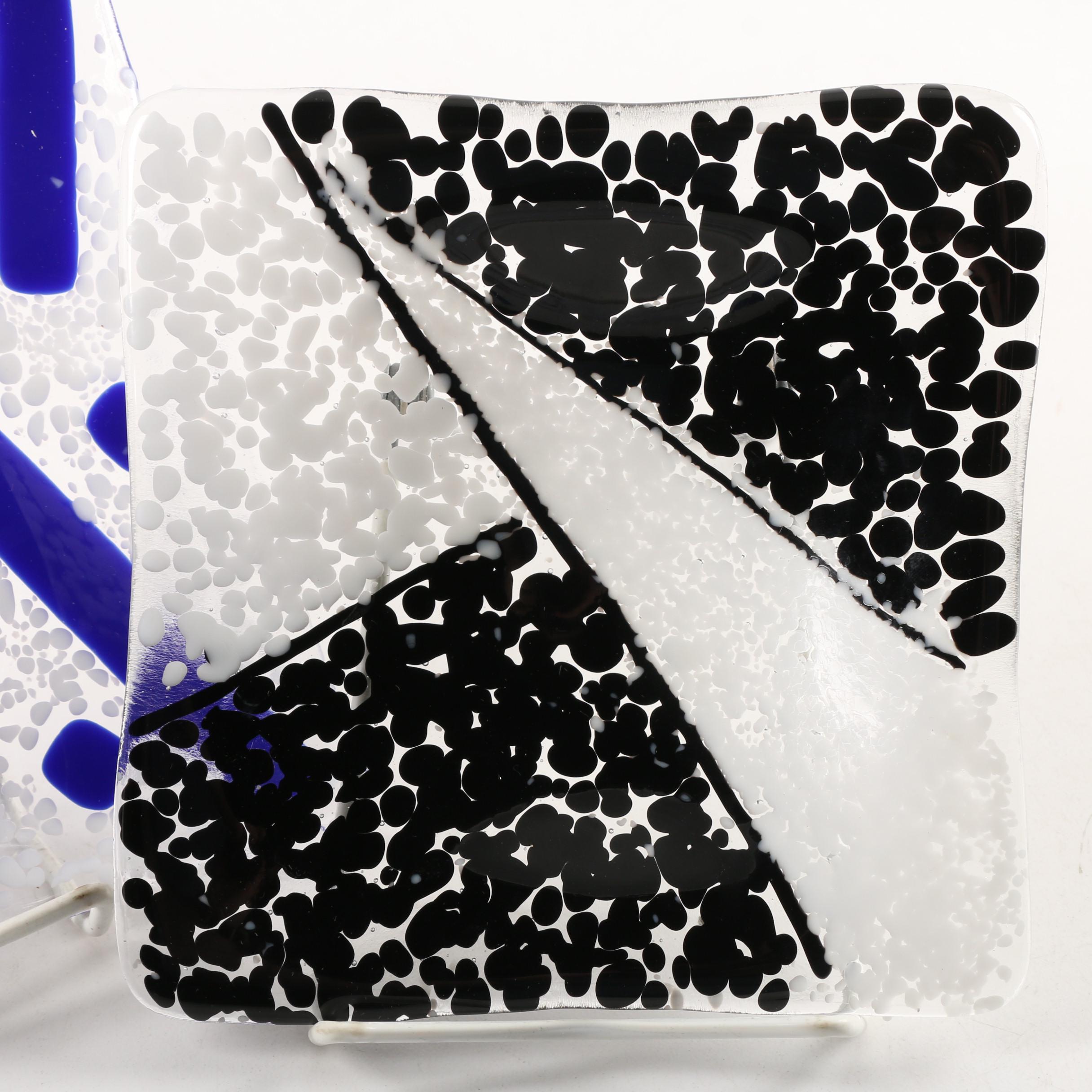 Decorative Dichromatic Art Glass Plates