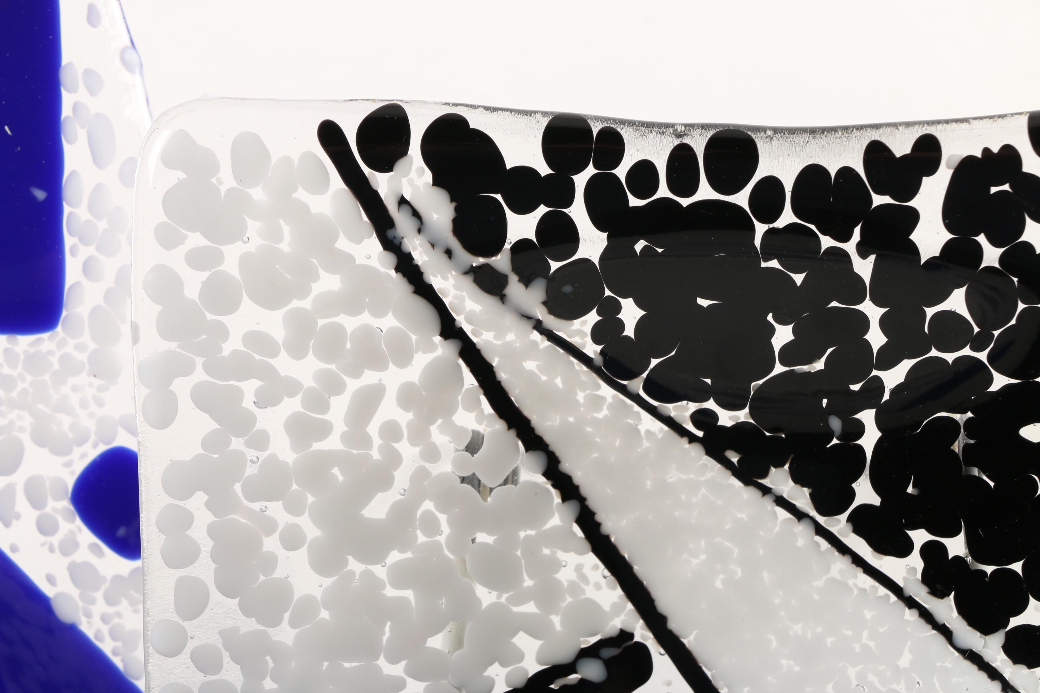 Decorative Dichromatic Art Glass Plates