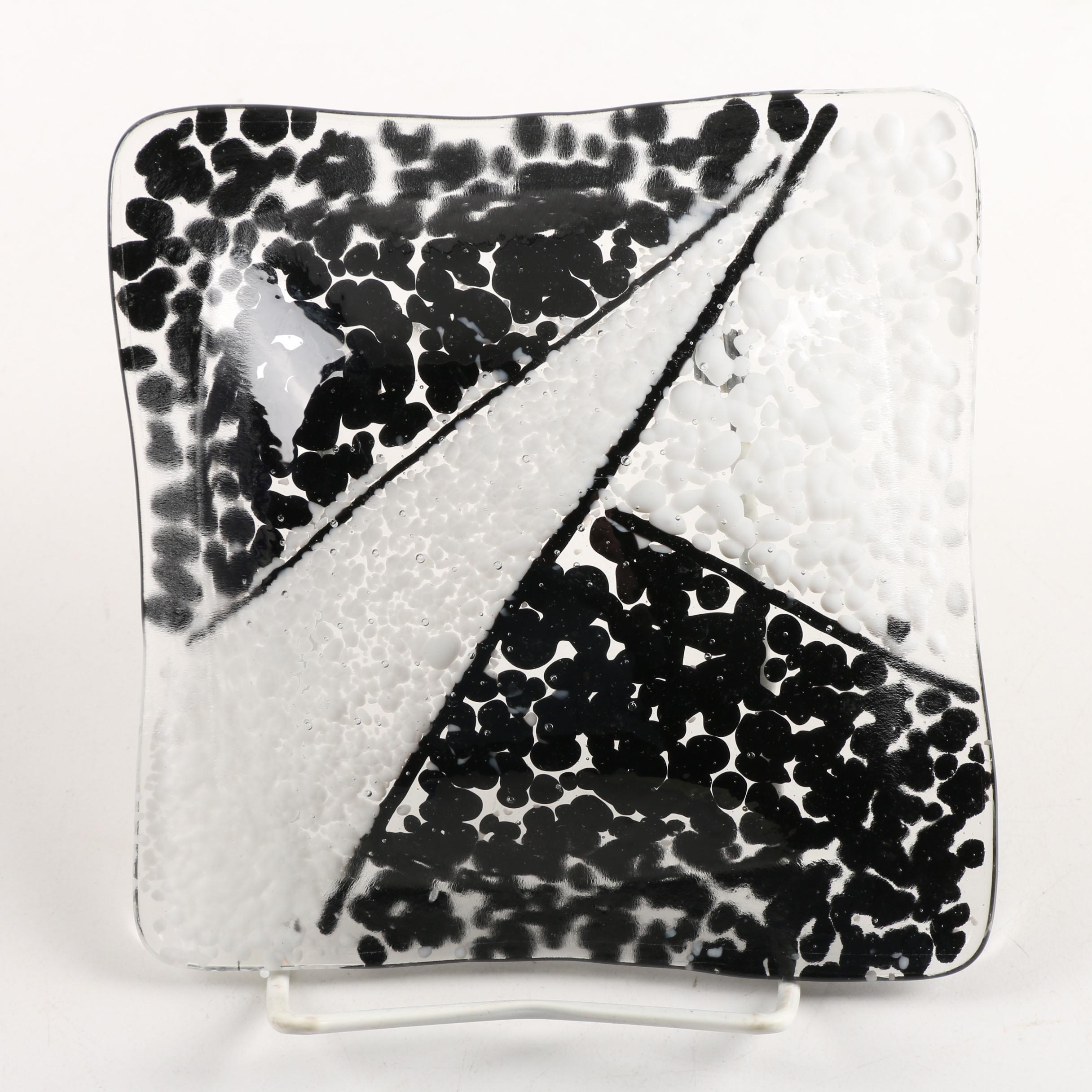 Decorative Dichromatic Art Glass Plates