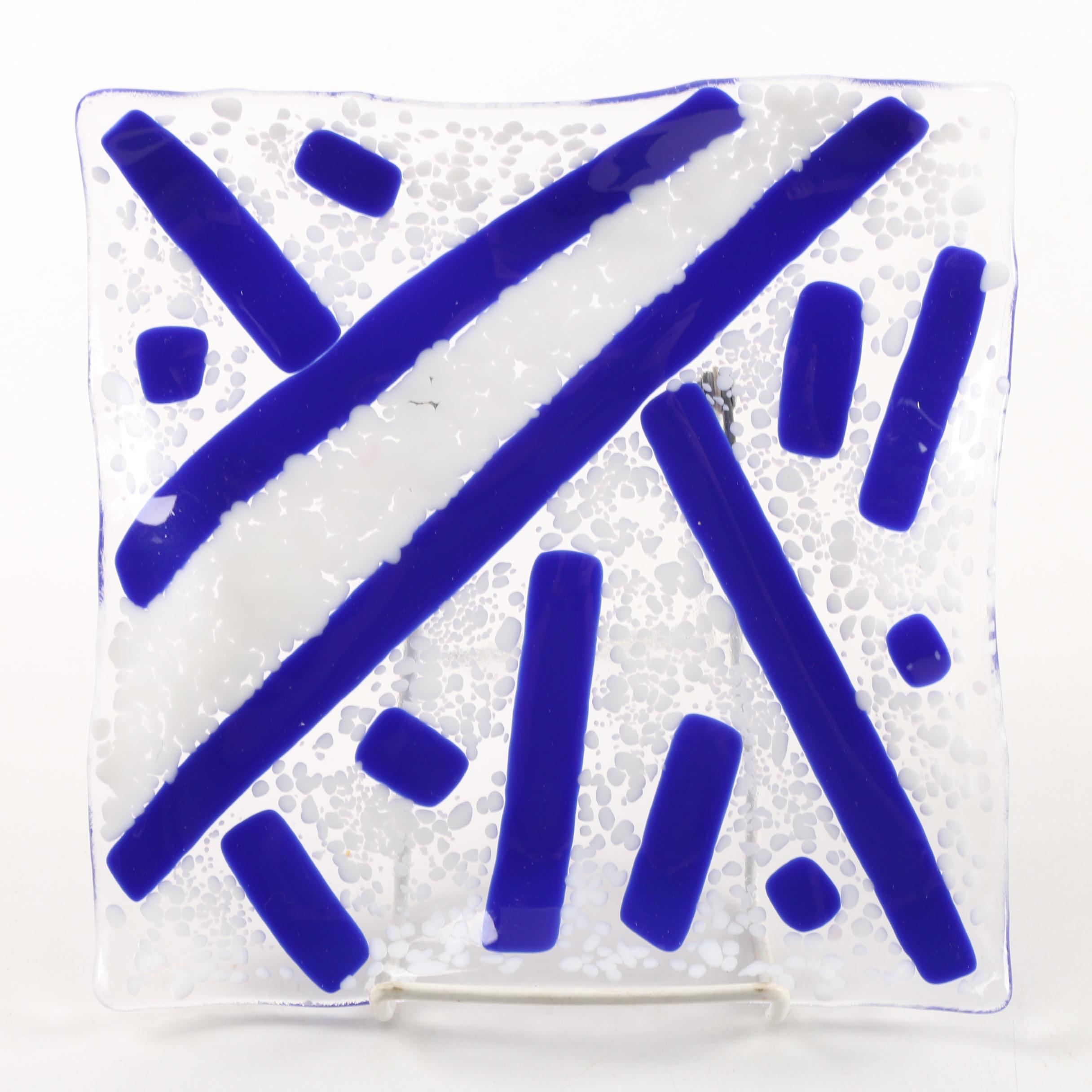 Decorative Dichromatic Art Glass Plates