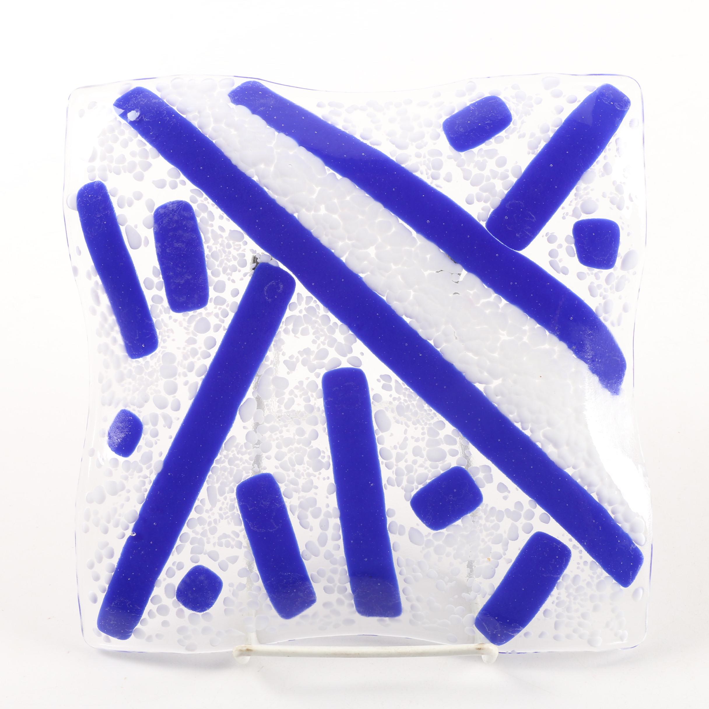 Decorative Dichromatic Art Glass Plates