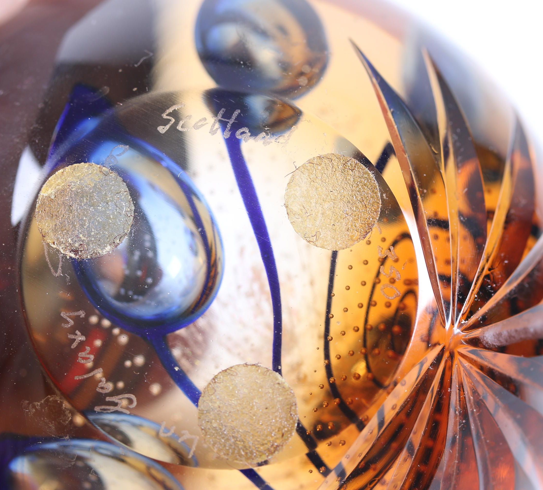 Scottish Galaxy Art Glass Paperweight