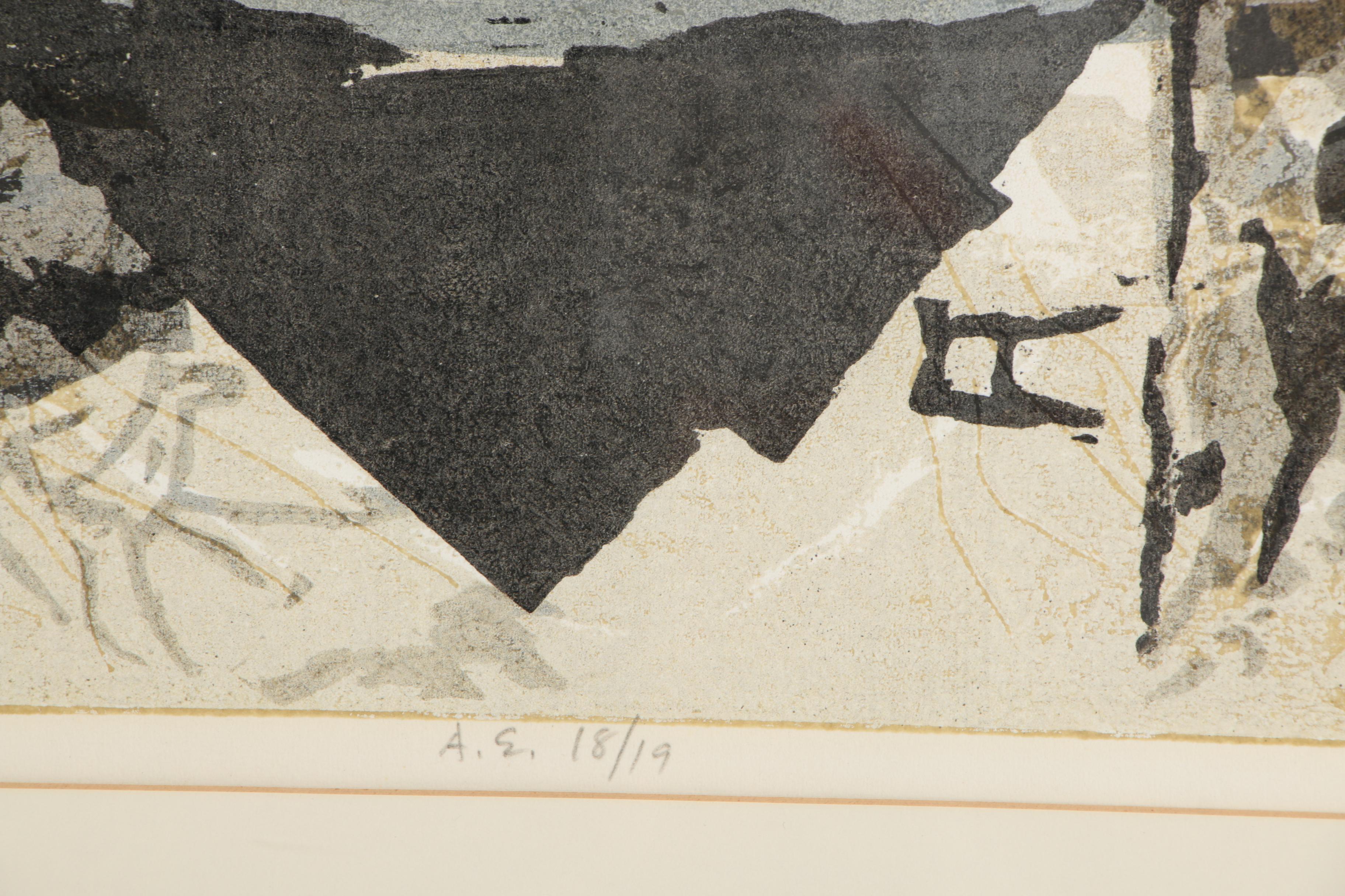 Seong Moy Relief Print "View from the Windows - Yellow Sun"