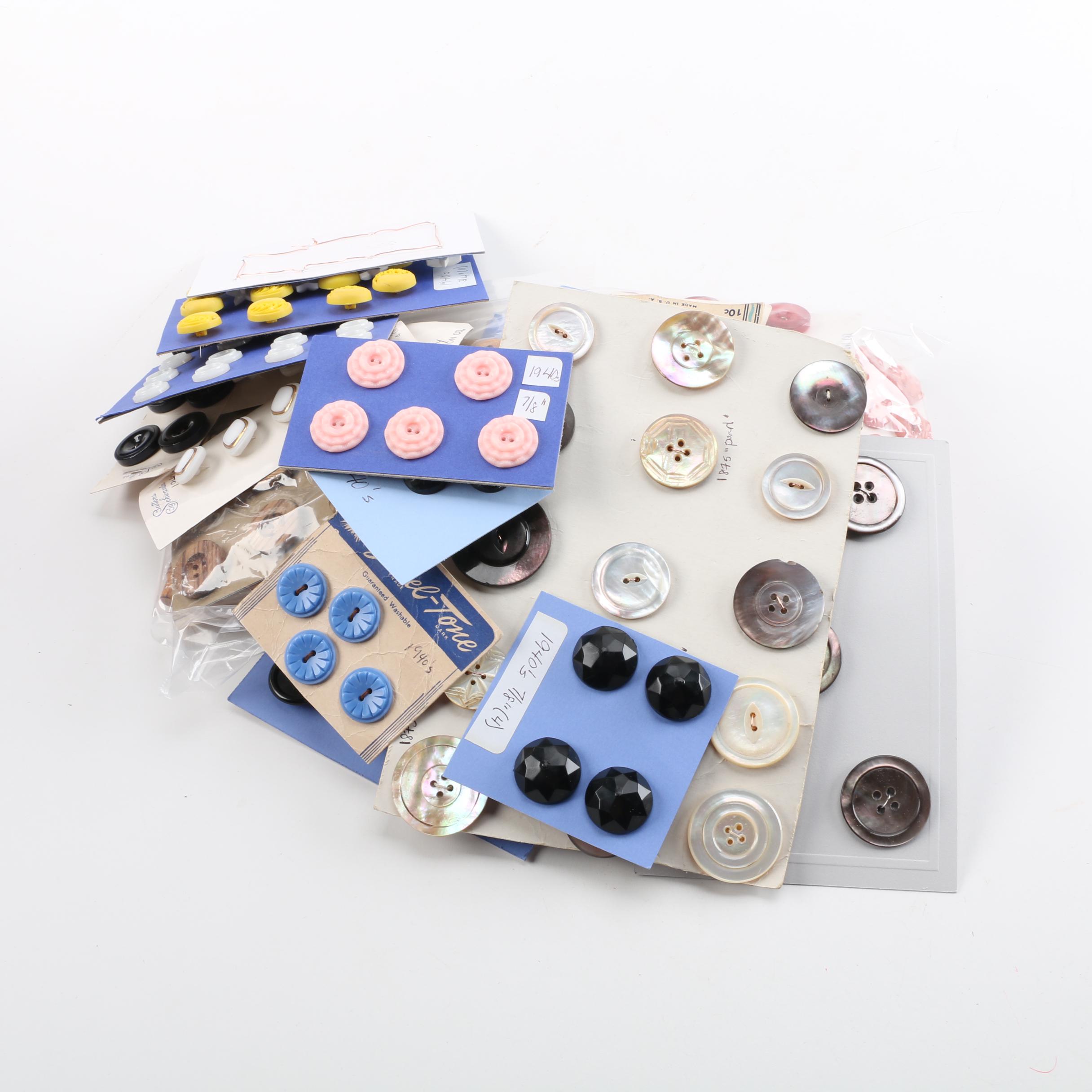 Vintage and Antique Shell and Plastic Buttons
