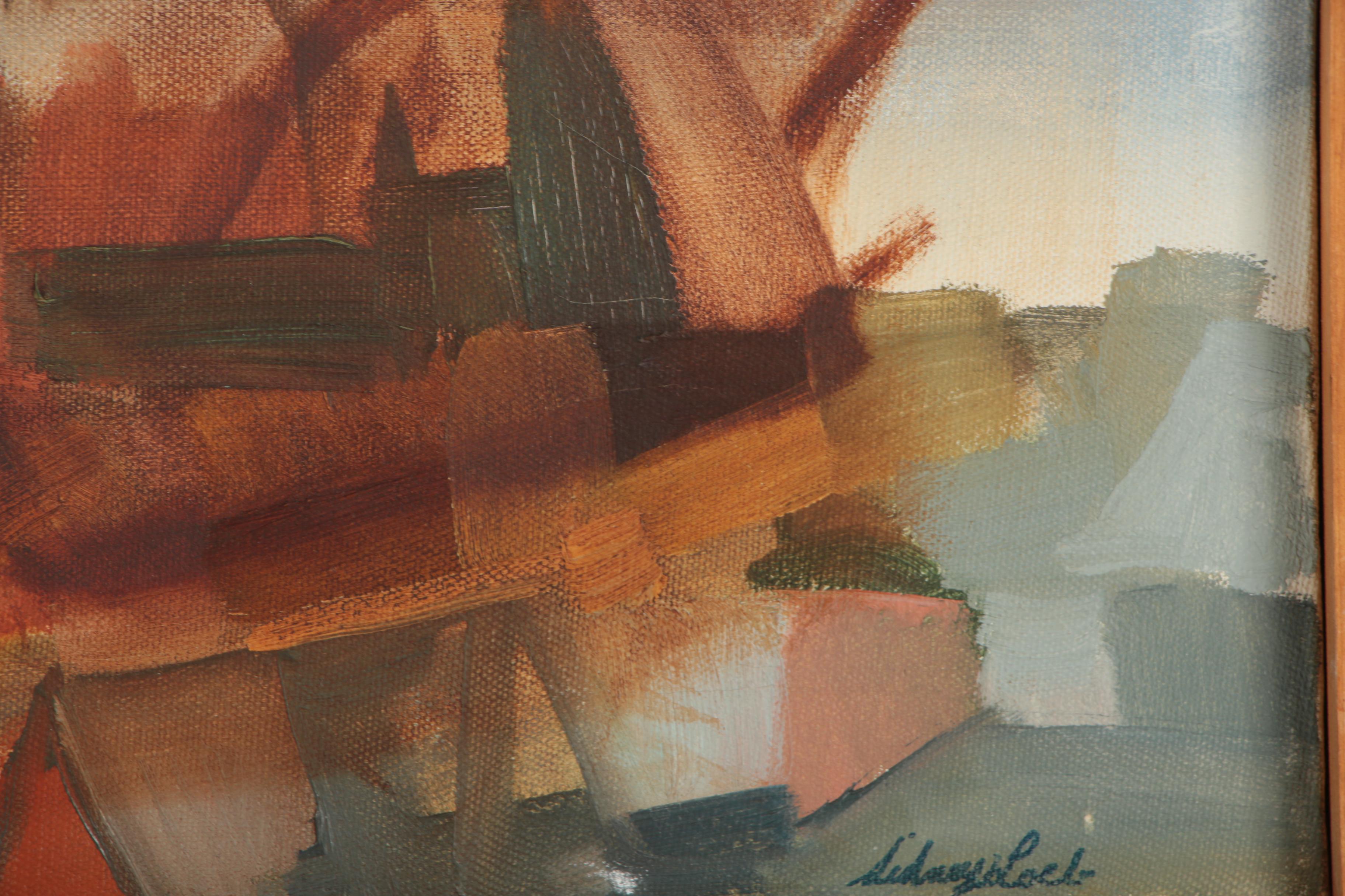 Sidney Loeb Surreal Oil Painting