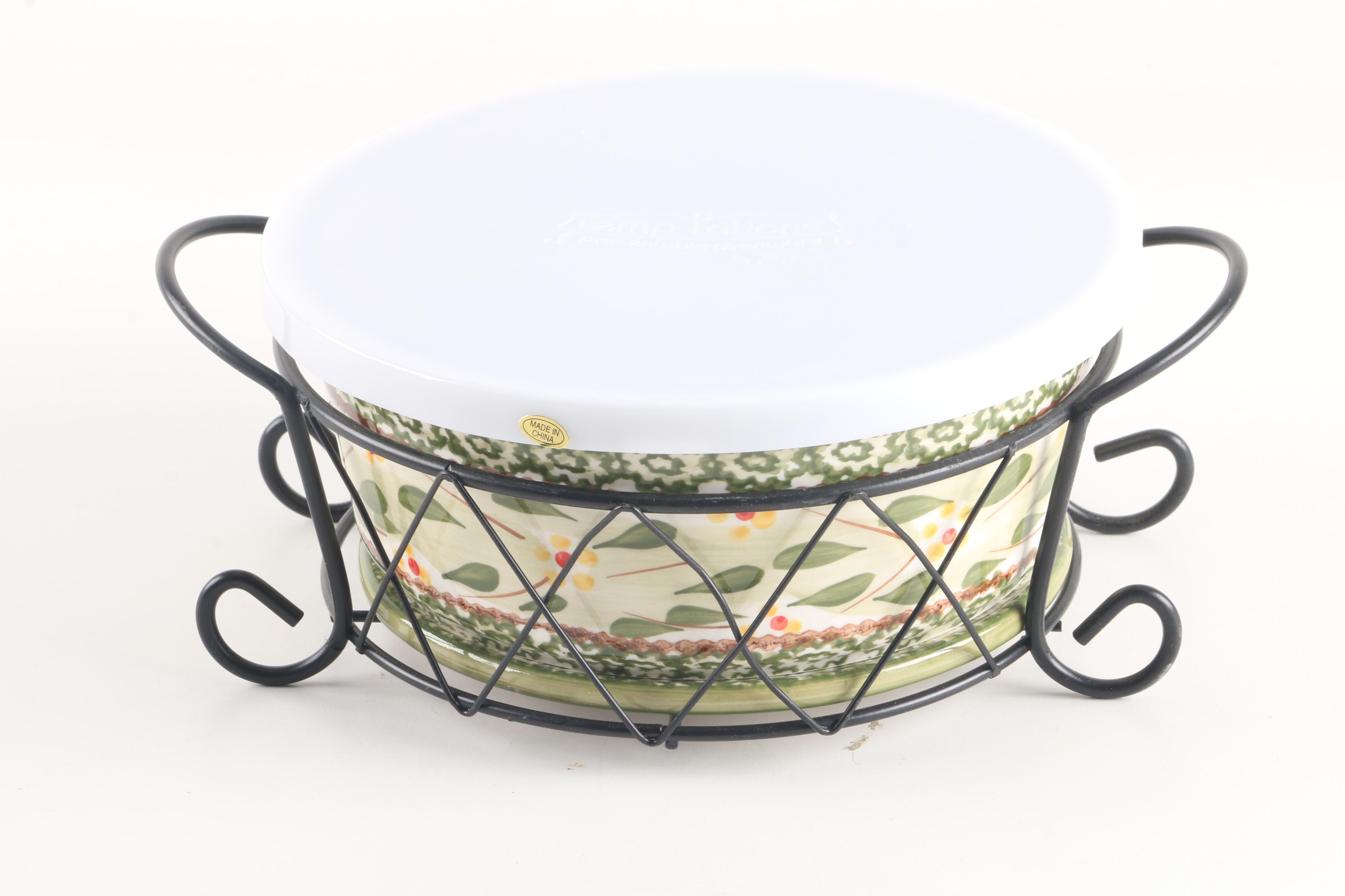 Ninja Pulse, Ceramic Covered Bowl with Stand and Rice Cooker