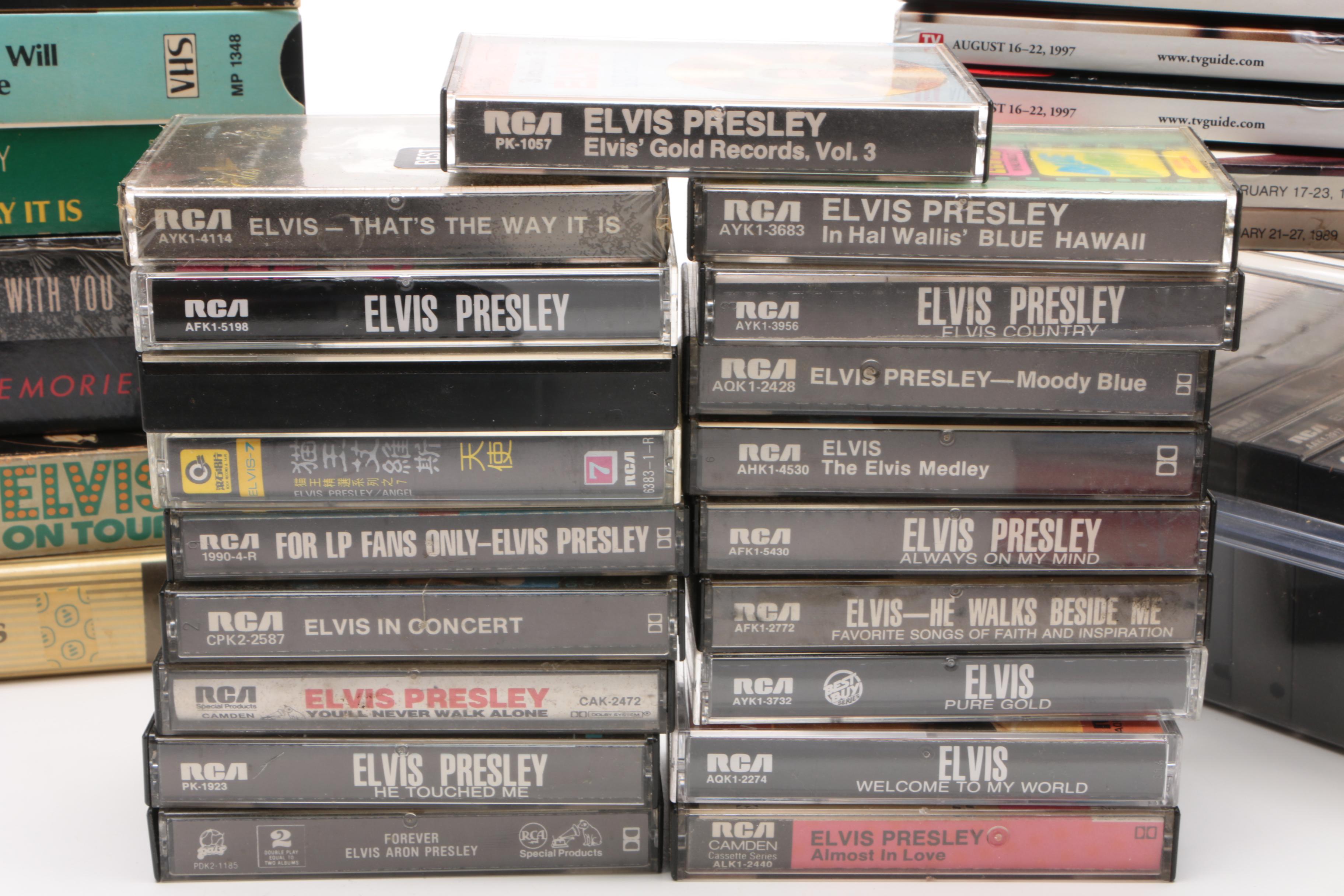 Elvis Presley VHS Tapes, Cassettes, CDs, DVDs and TV Guides
