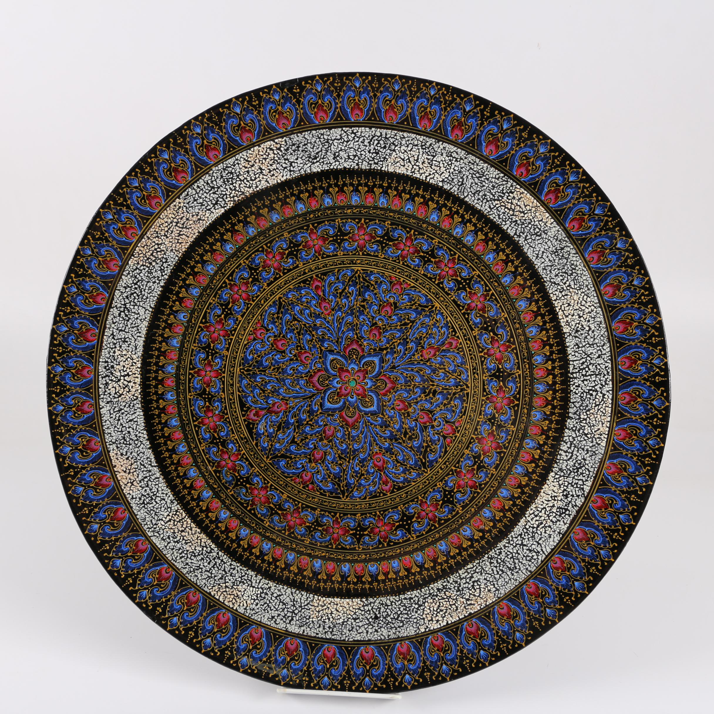 2012 Linda Tong Hand-Painted Laquerware Charger