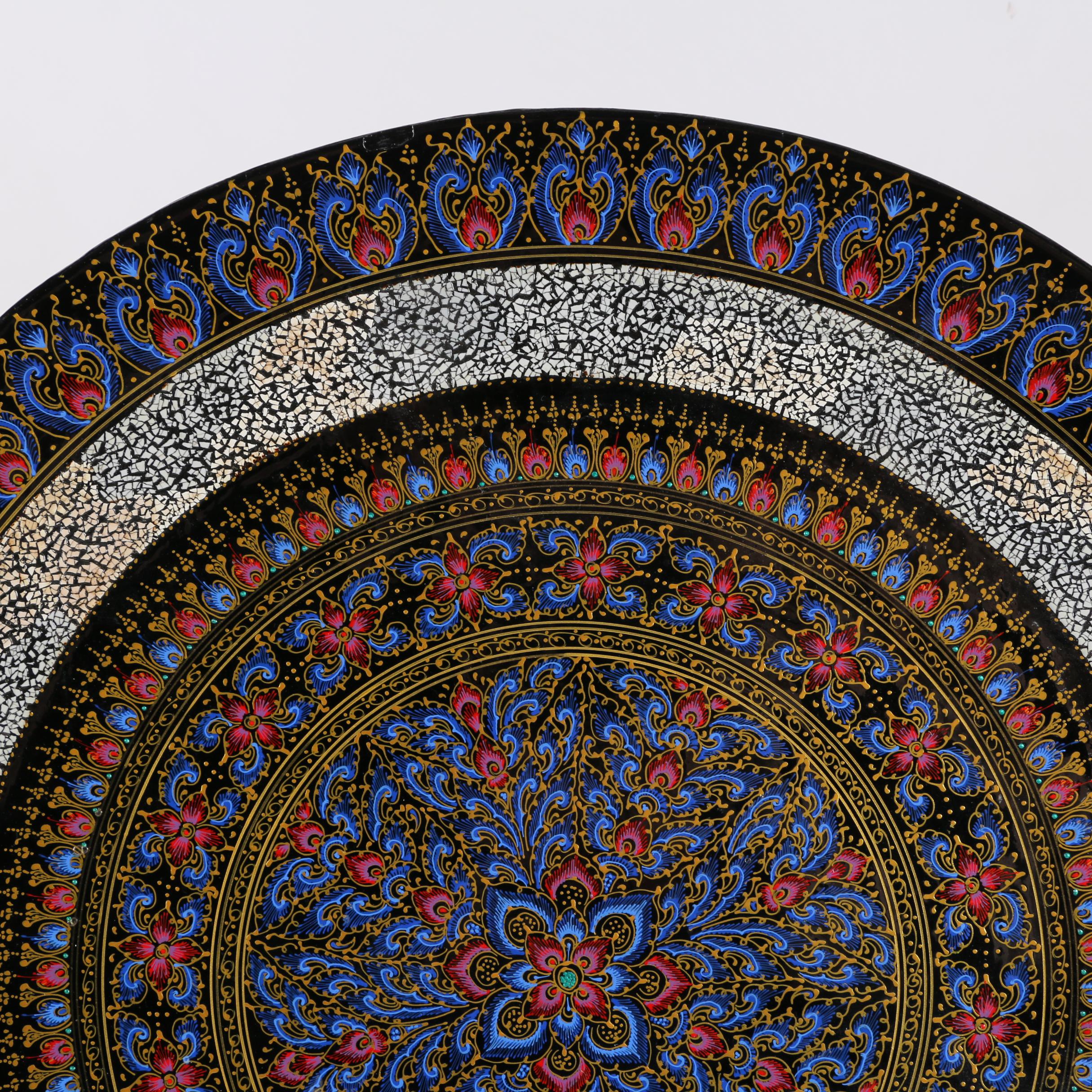 2012 Linda Tong Hand-Painted Laquerware Charger