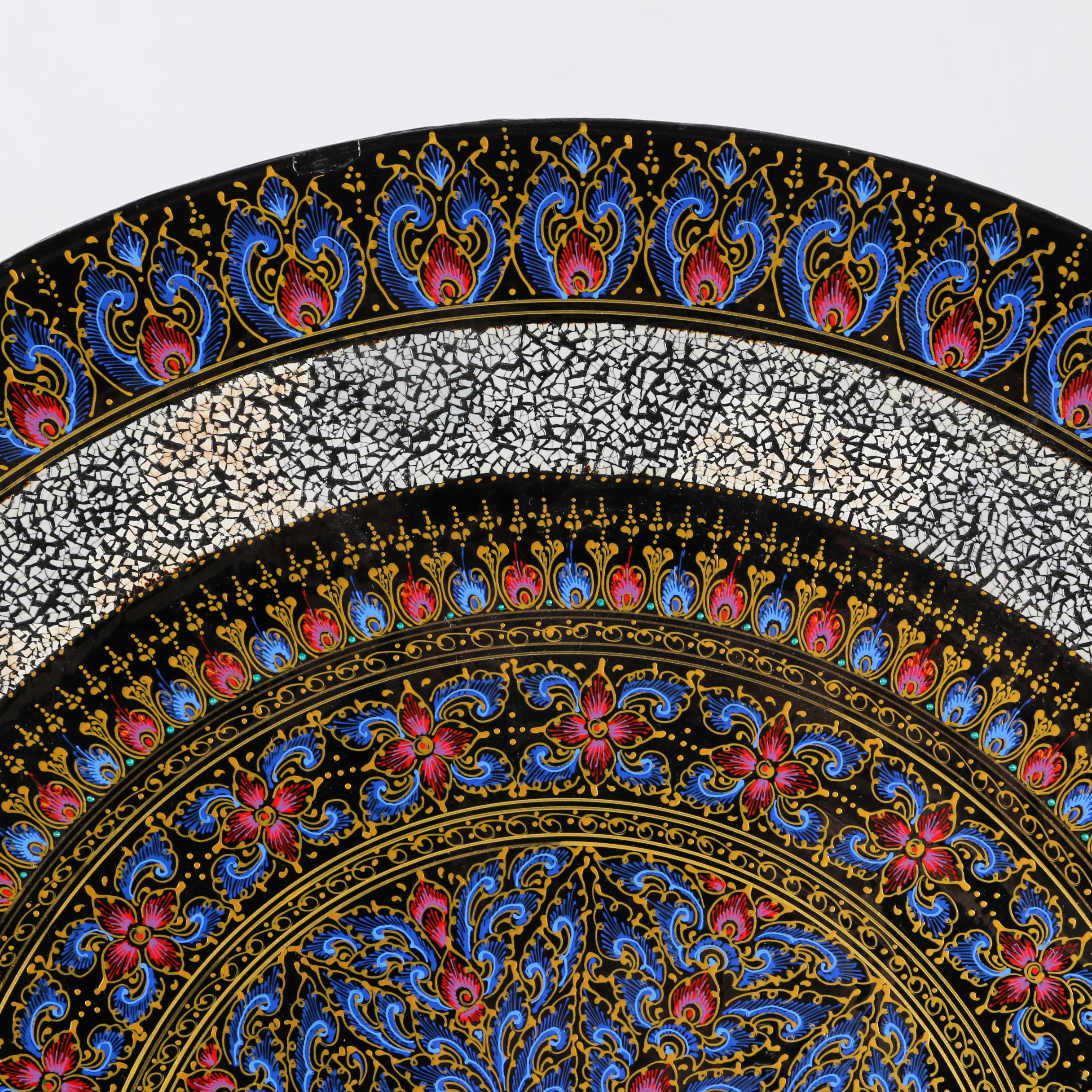 2012 Linda Tong Hand-Painted Laquerware Charger