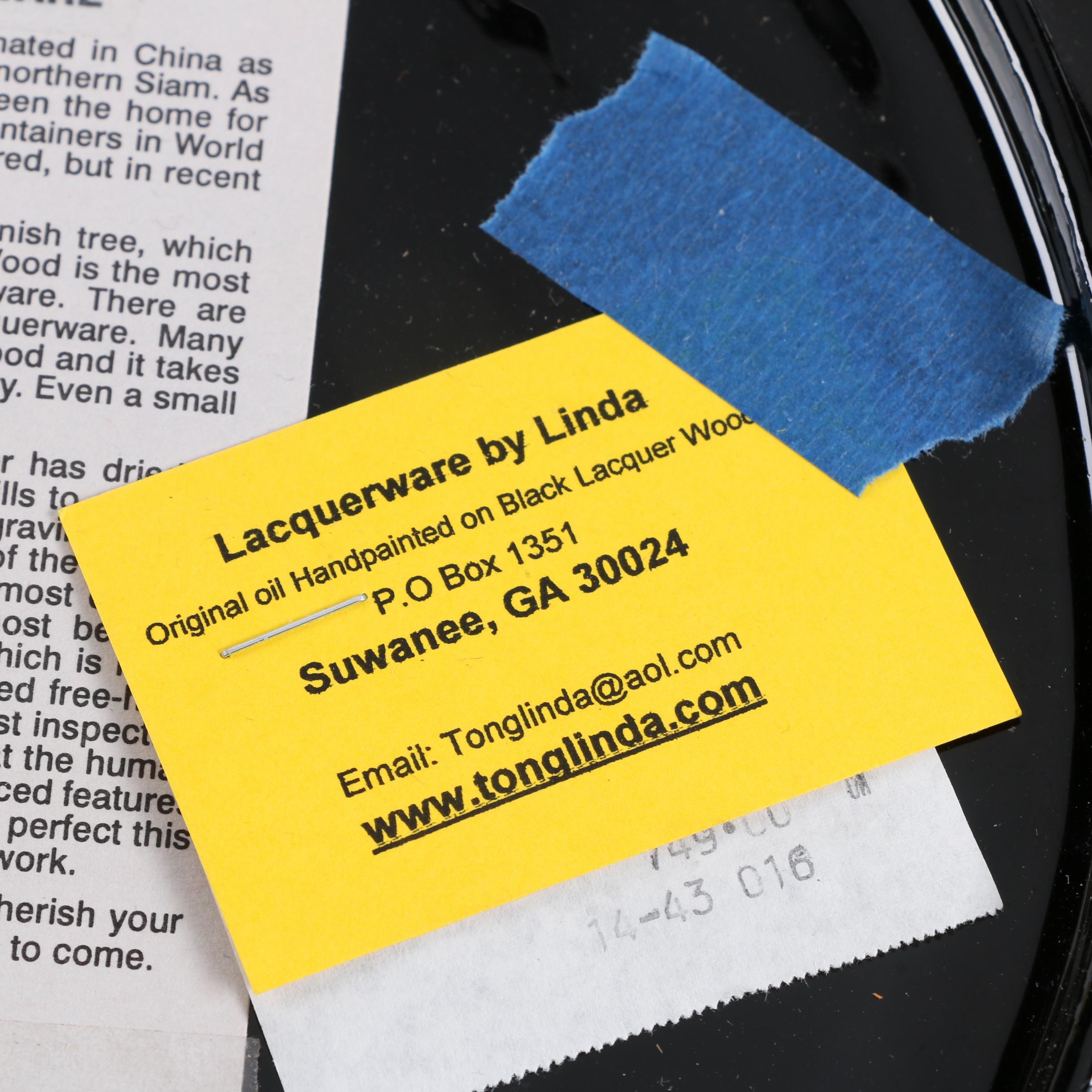 2012 Linda Tong Hand-Painted Laquerware Charger