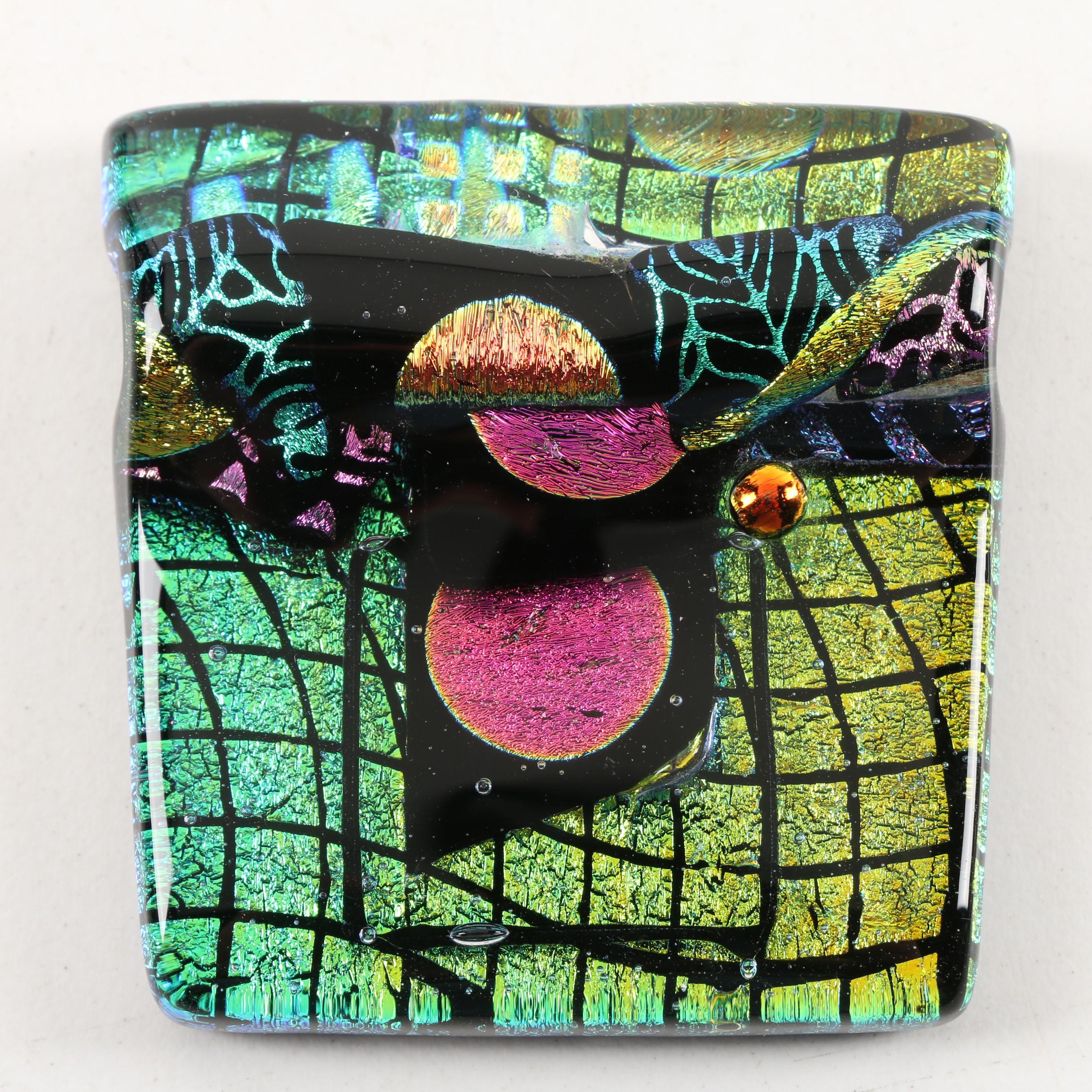 Signed Susan H. Pratt-Smith Dichroic Art Glass Pendants