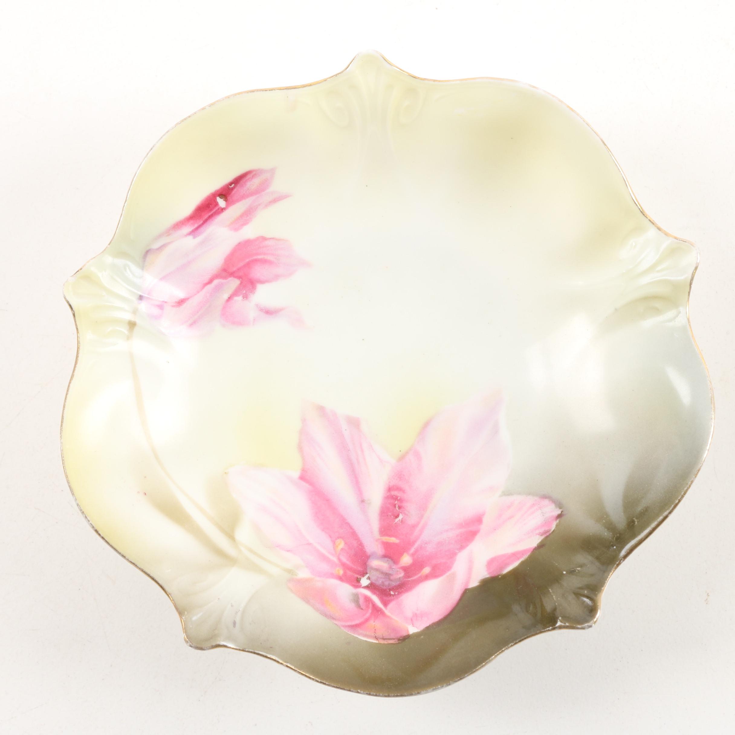 Vintage "RS Germany" Porcelain Bowls Including Pickard and Hand-Painted Tulips