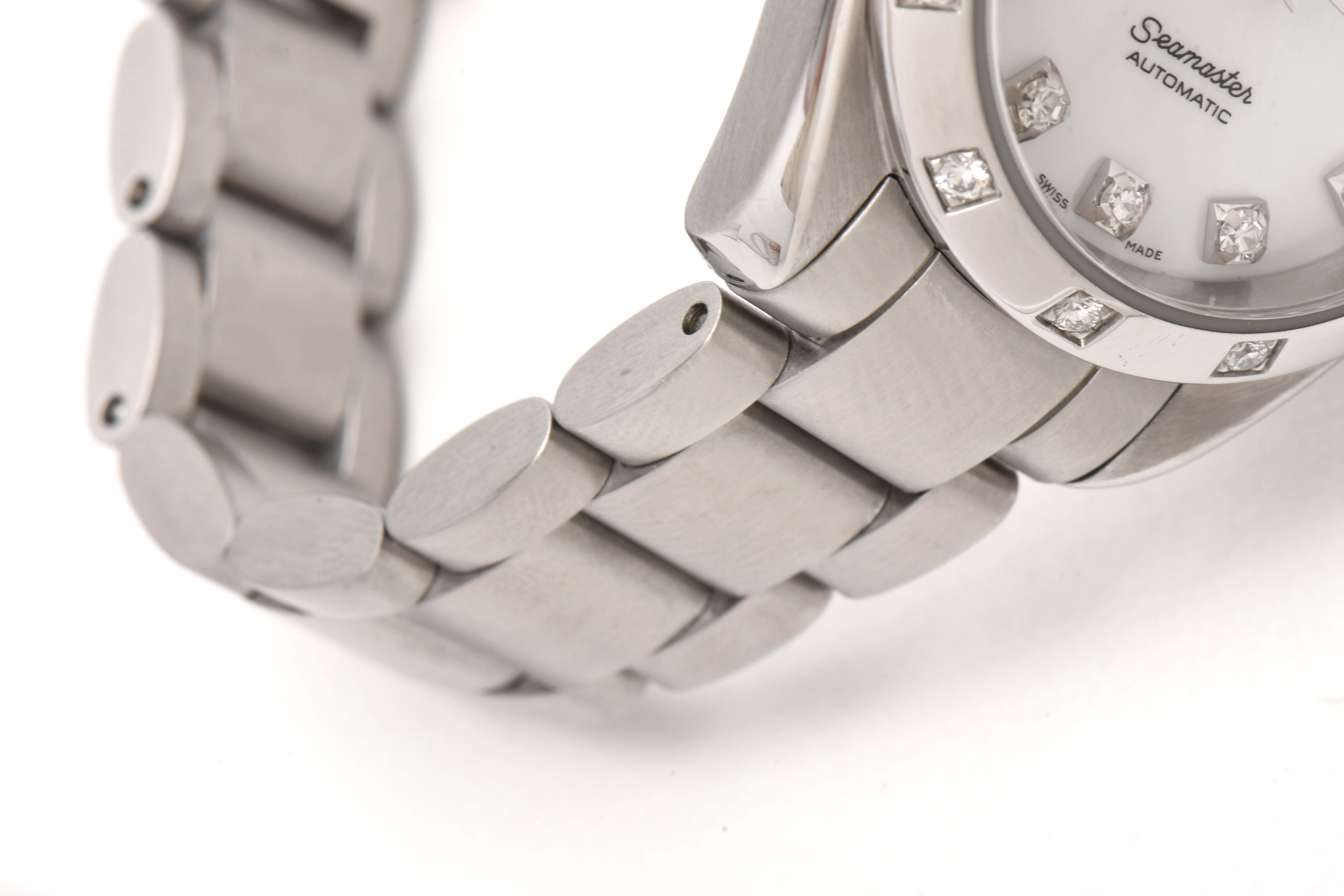 Omega Seamaster Aqua Terra Mother of Pearl Diamond Dial Steel Watch