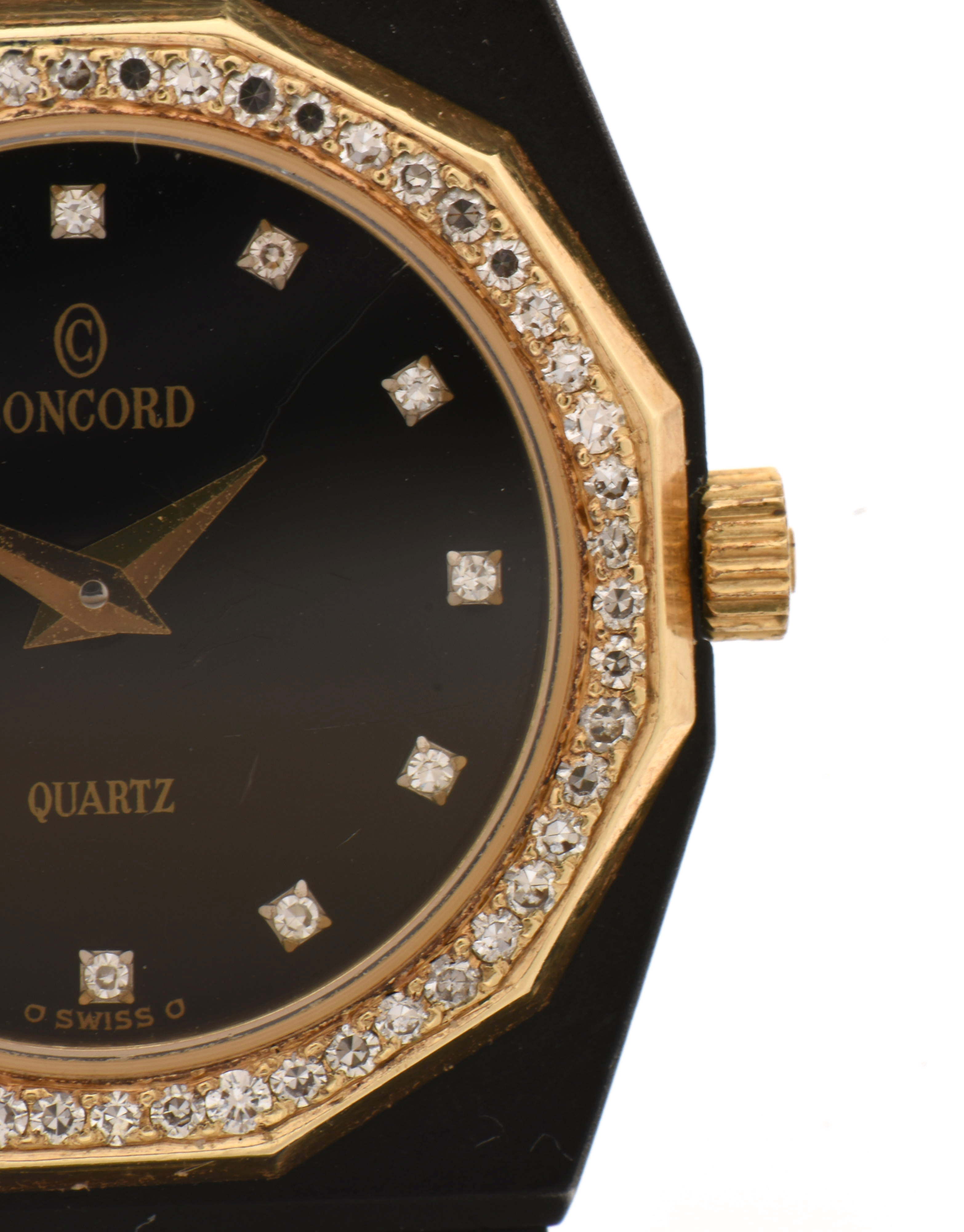 Concord Mariner Black Steel, 14K Yellow Gold 0.93 CTW Diamond Quartz Watch