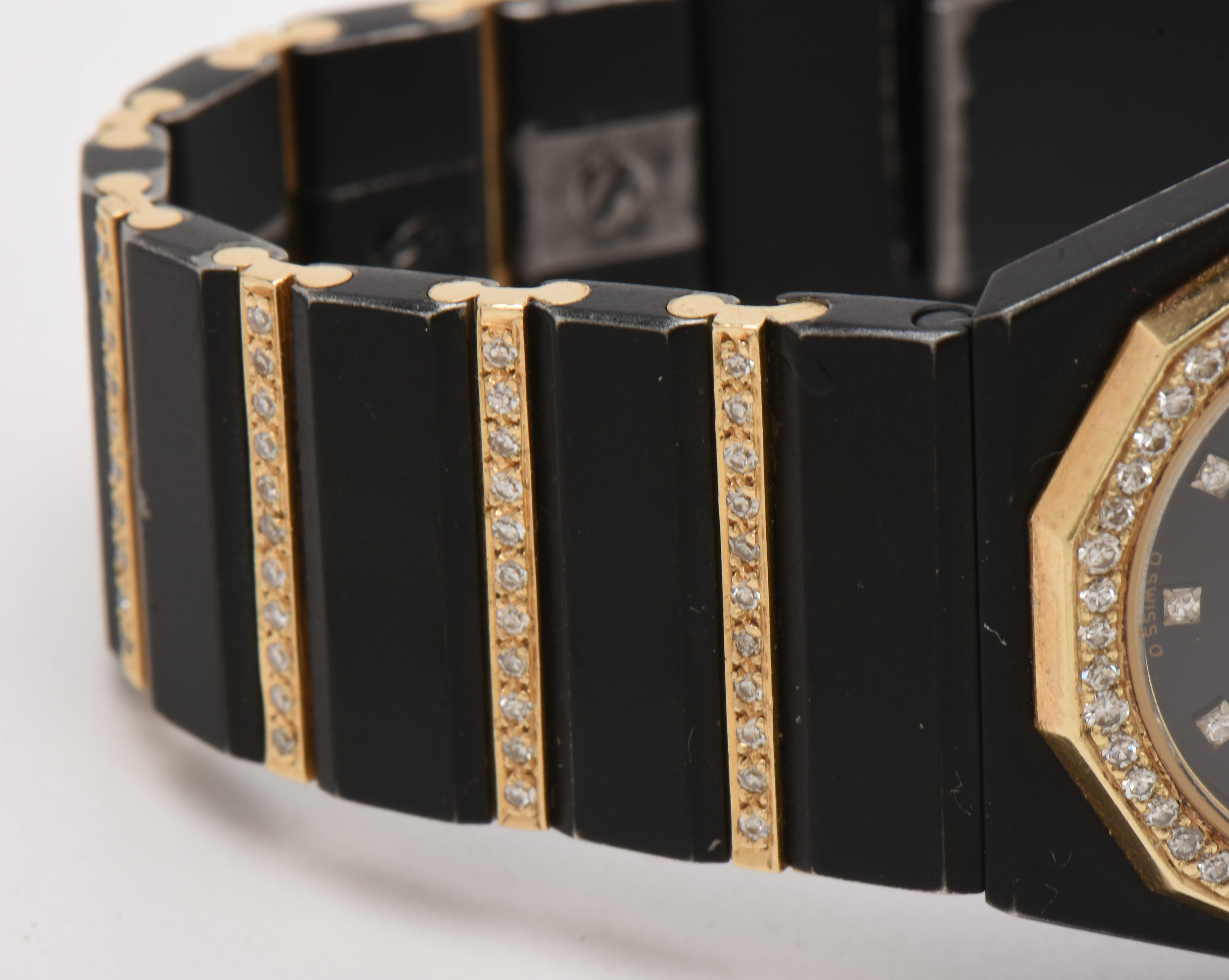 Concord Mariner Black Steel, 14K Yellow Gold 0.93 CTW Diamond Quartz Watch