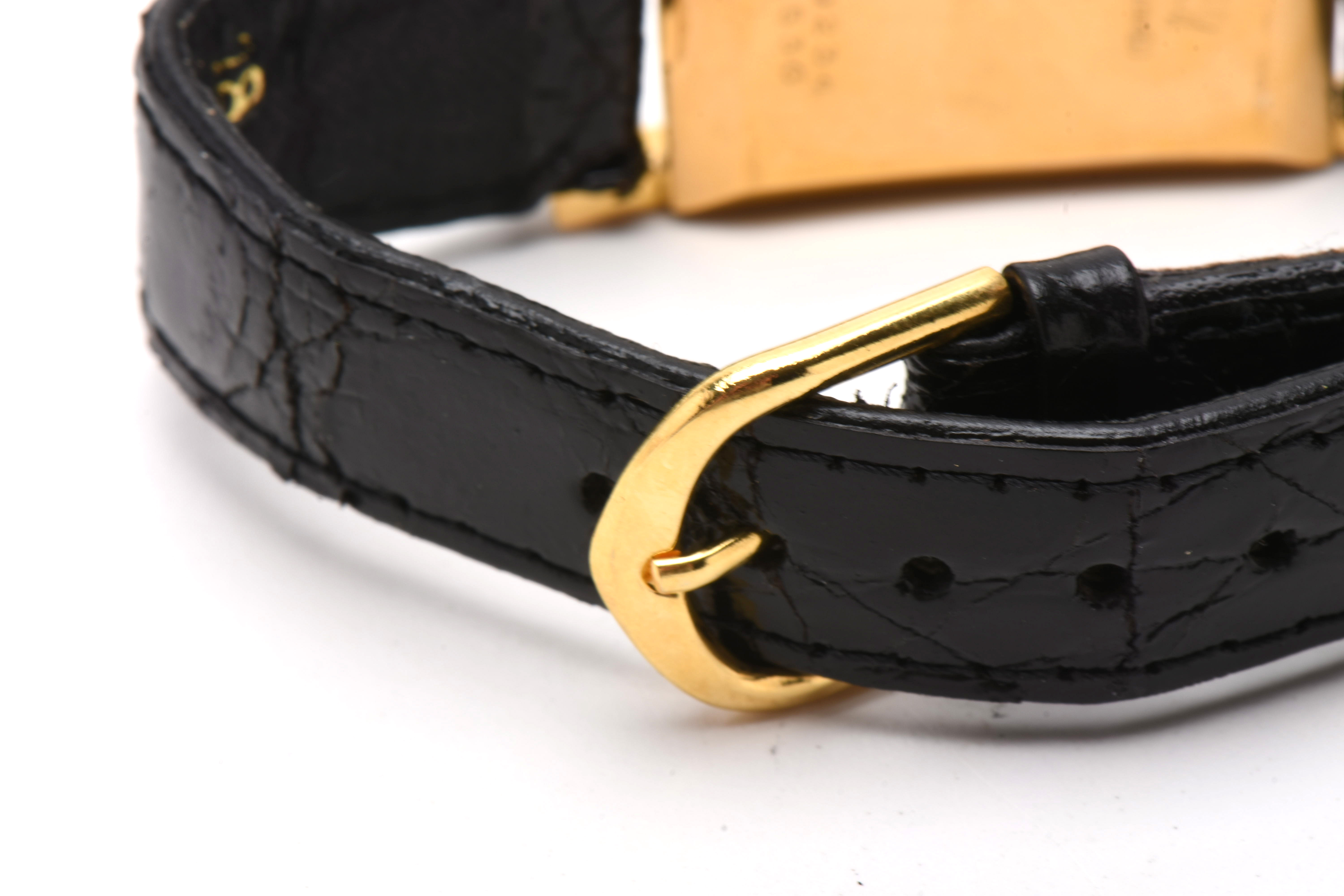 Early 20th Century Rolex 9K Yellow Gold Black Dial Watch