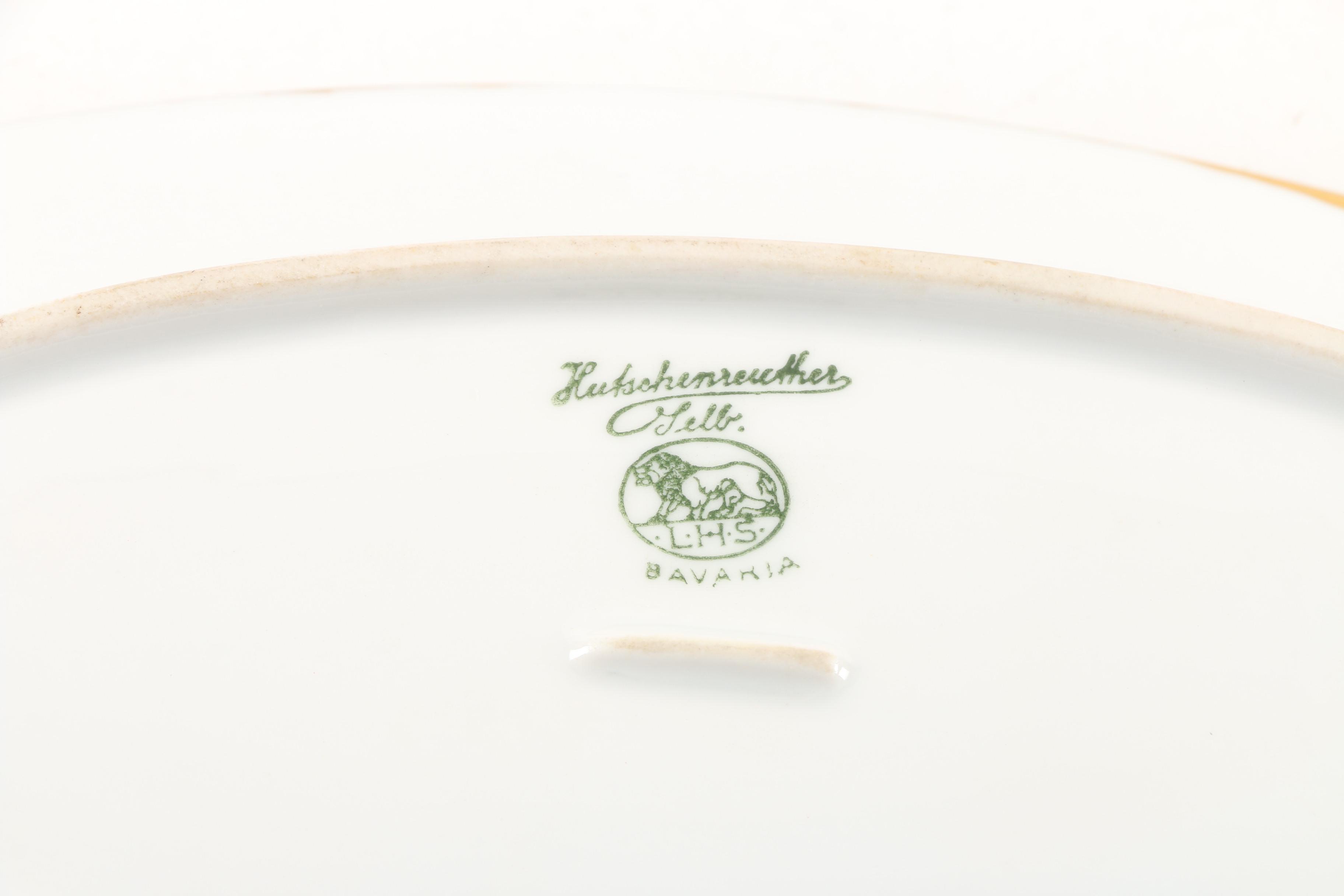 1925-39 Hutschenreuther Gilt Encrusted Porcelain Serving Bowl