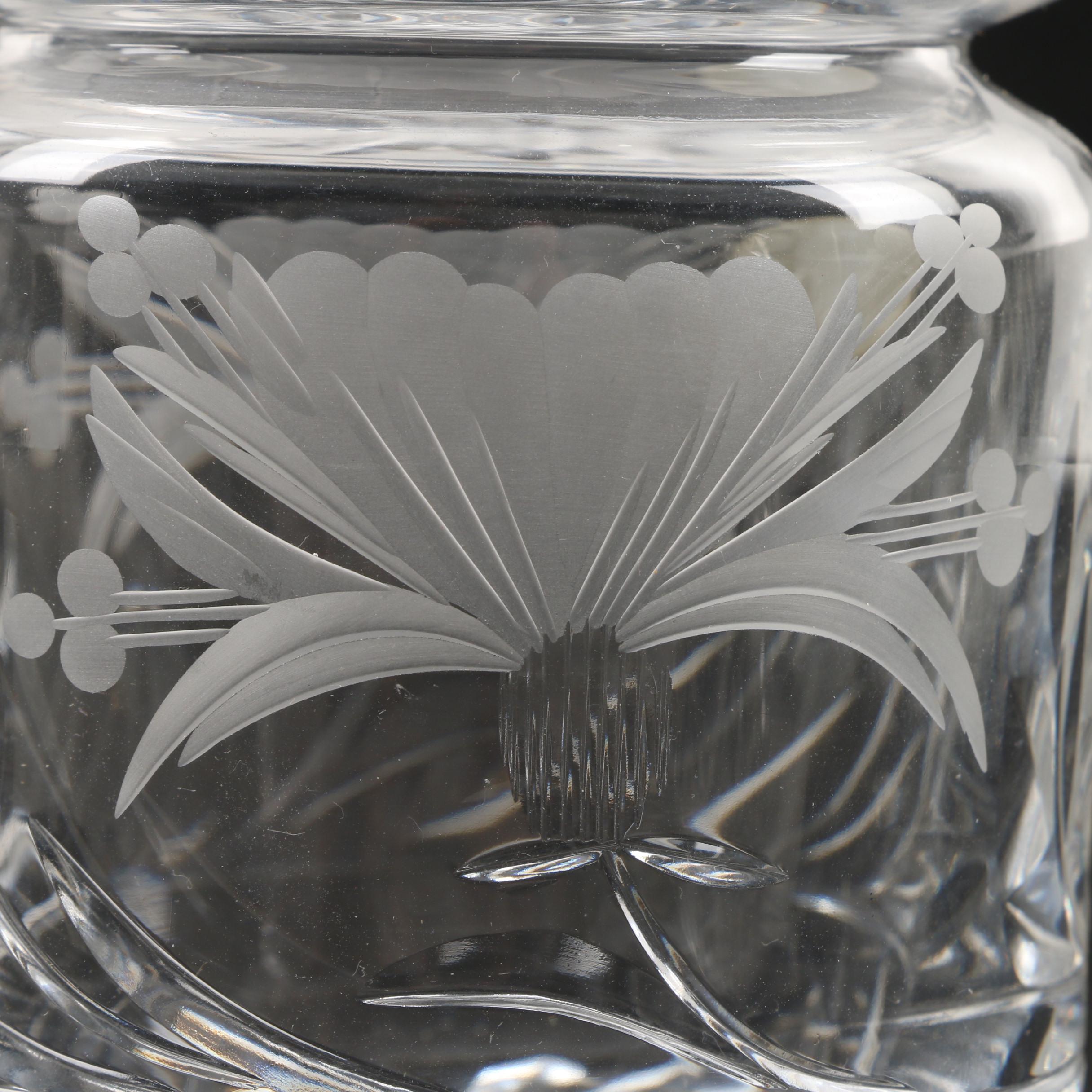 Crystal Jam Jars and Vanity Bottle Featuring Shannon and English Crystal