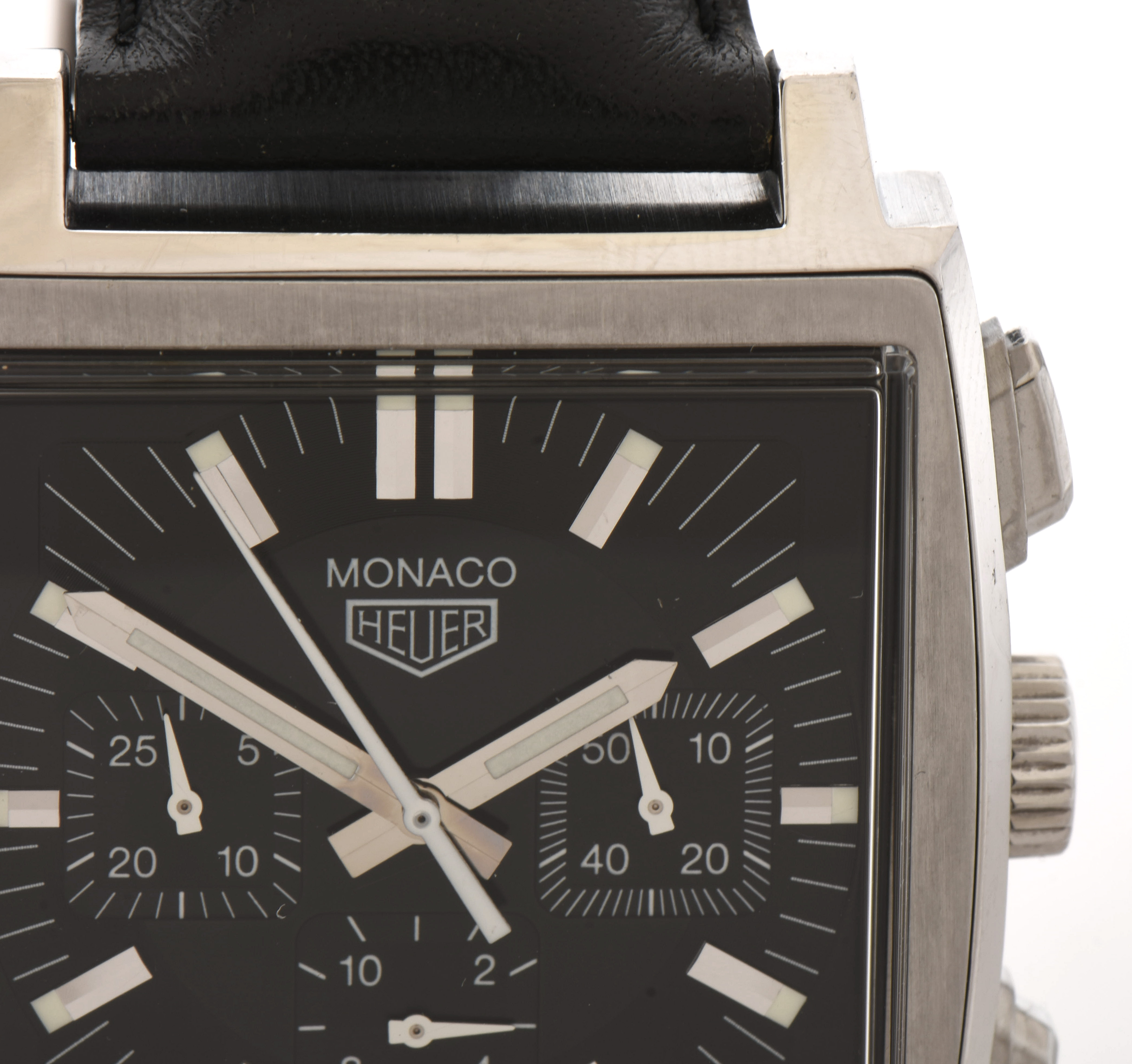 TAG Heuer Monaco Automatic Chronograph Black Dial Stainless Steel Watch