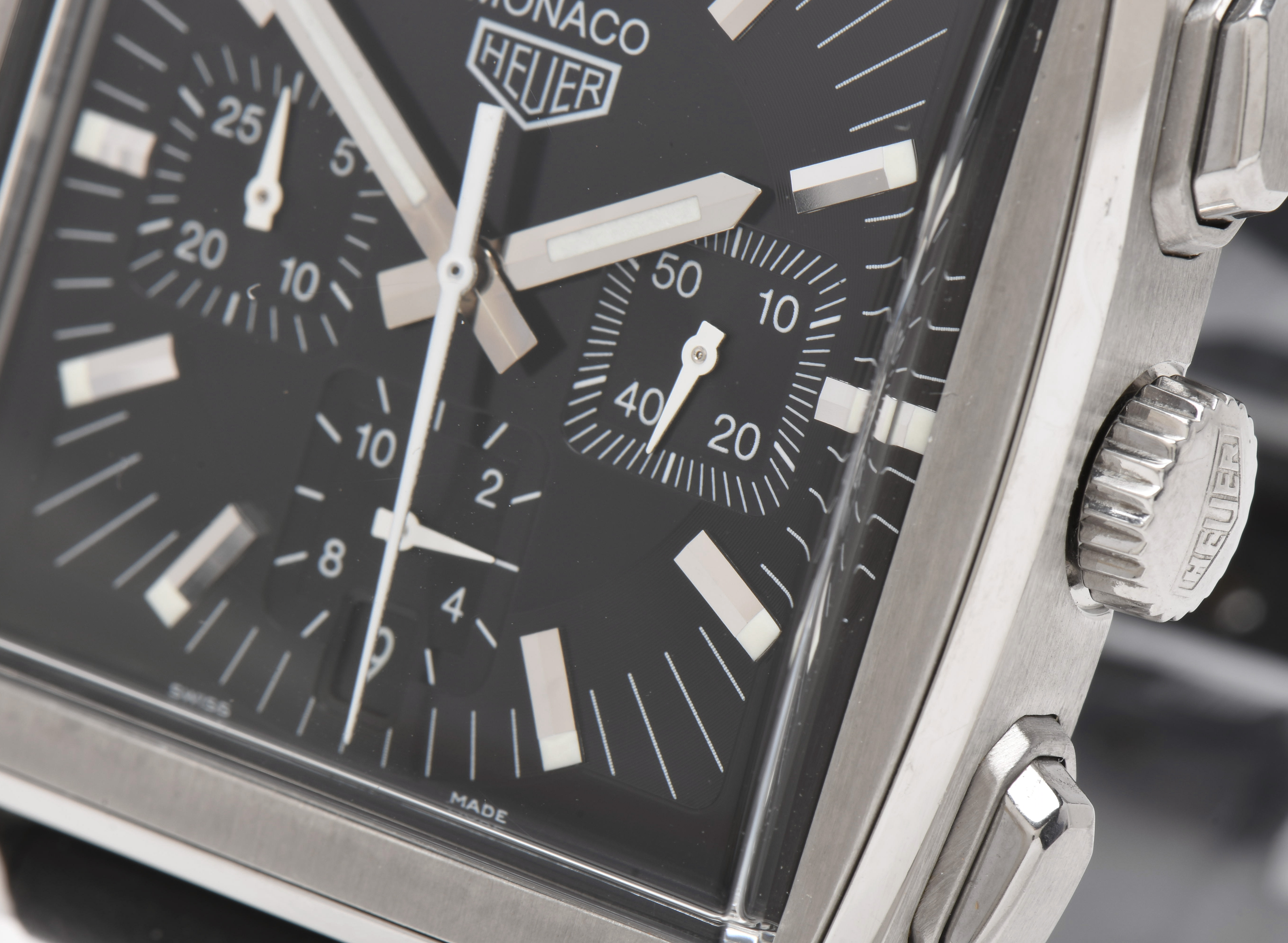 TAG Heuer Monaco Automatic Chronograph Black Dial Stainless Steel Watch