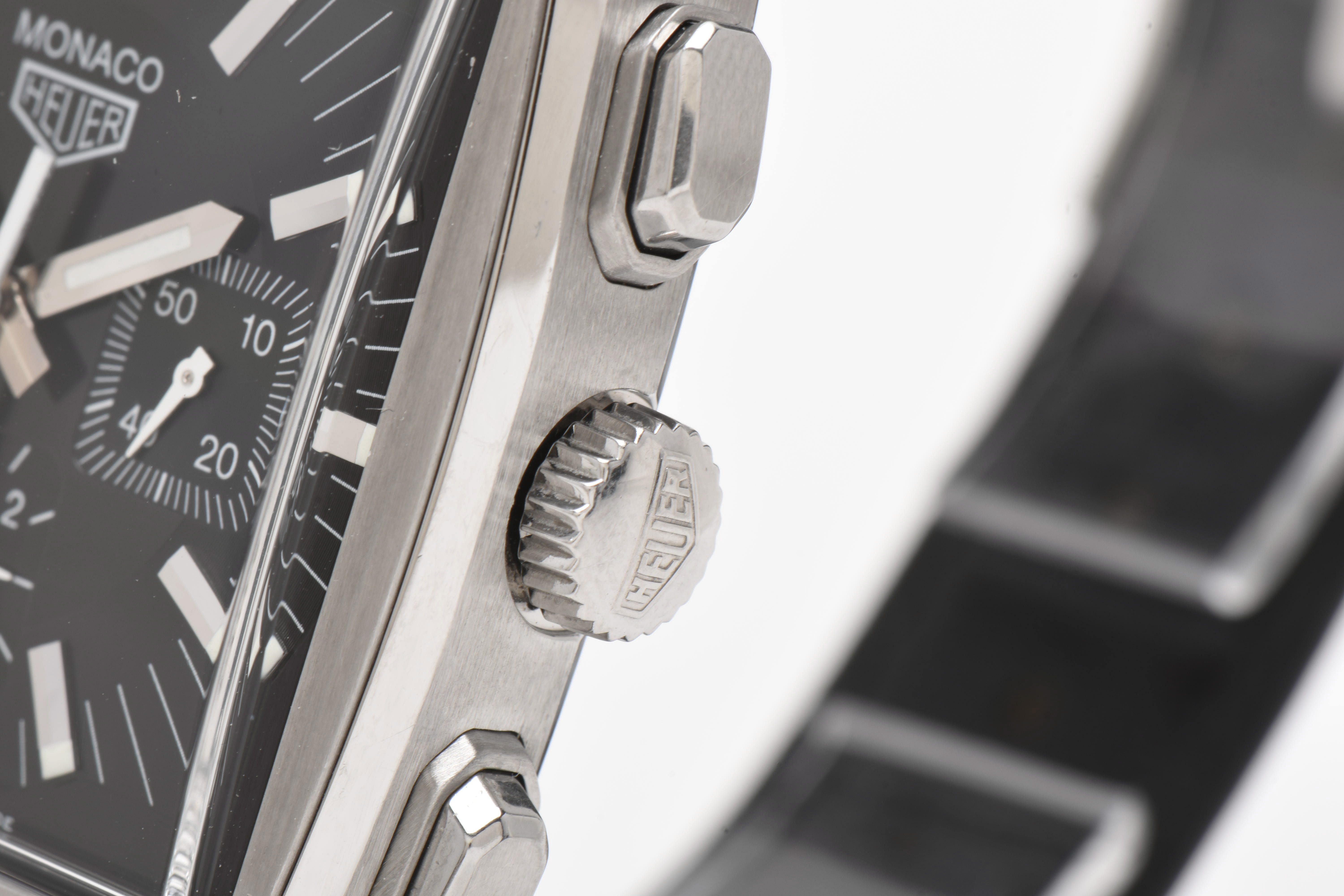 TAG Heuer Monaco Automatic Chronograph Black Dial Stainless Steel Watch