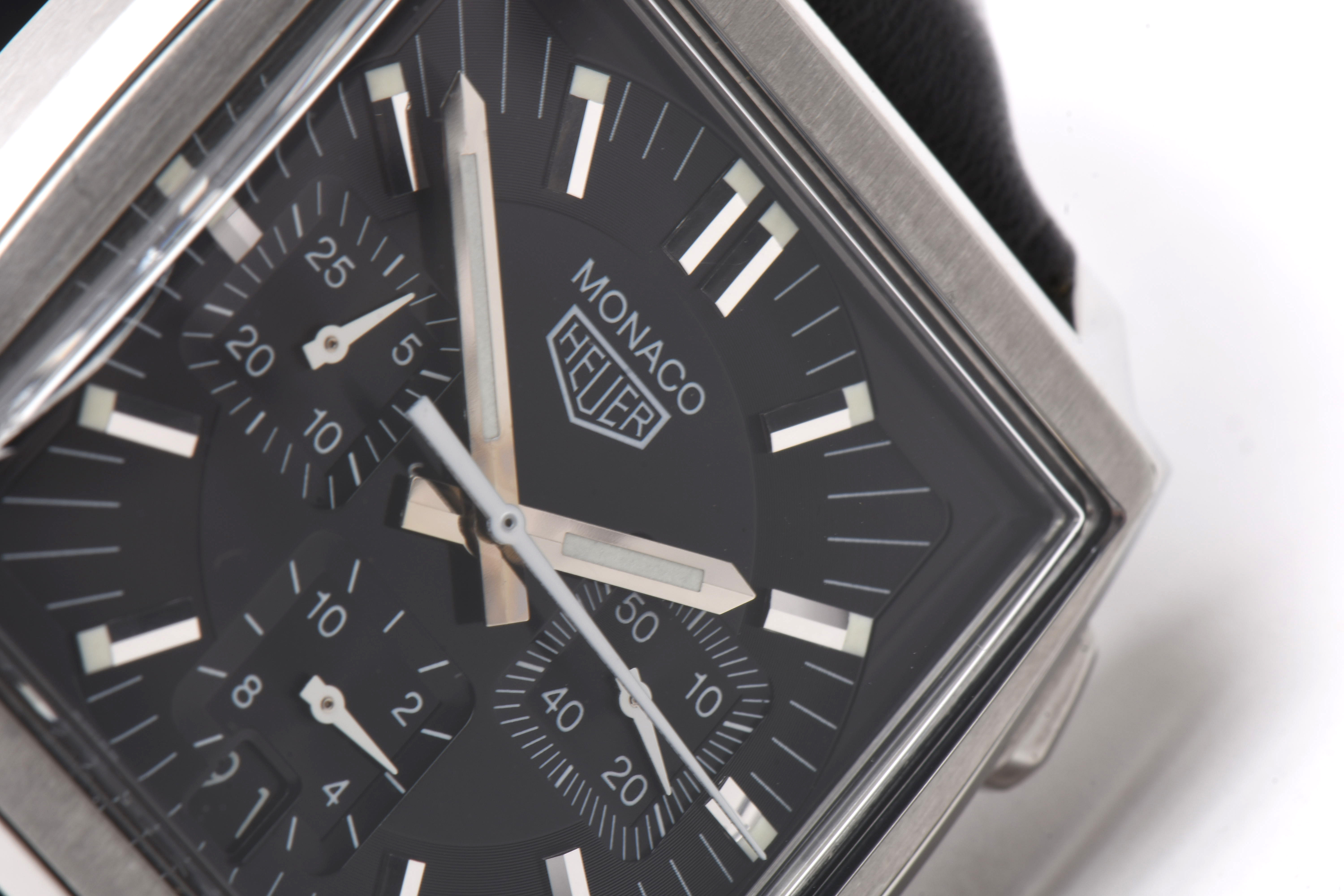 TAG Heuer Monaco Automatic Chronograph Black Dial Stainless Steel Watch