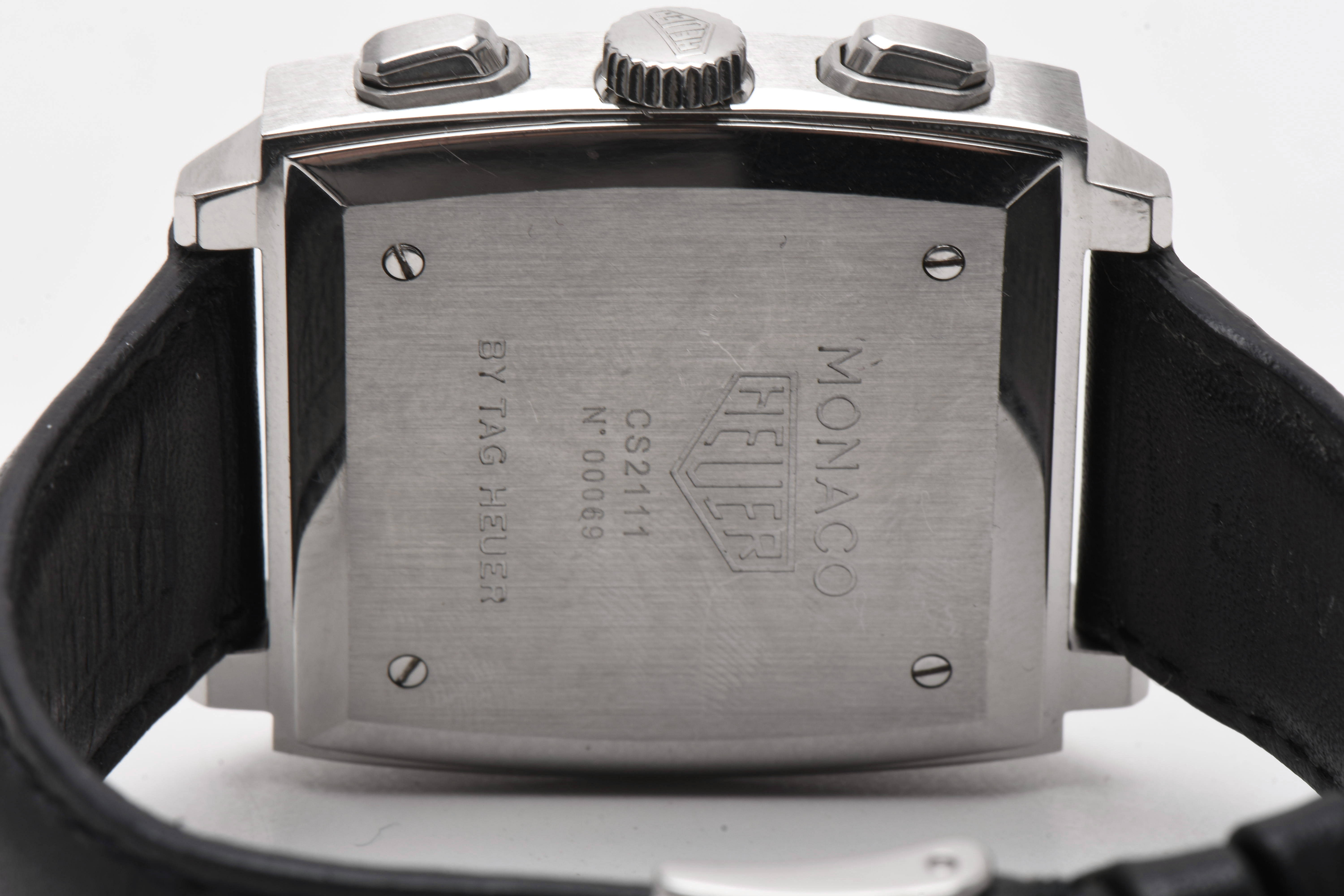 TAG Heuer Monaco Automatic Chronograph Black Dial Stainless Steel Watch