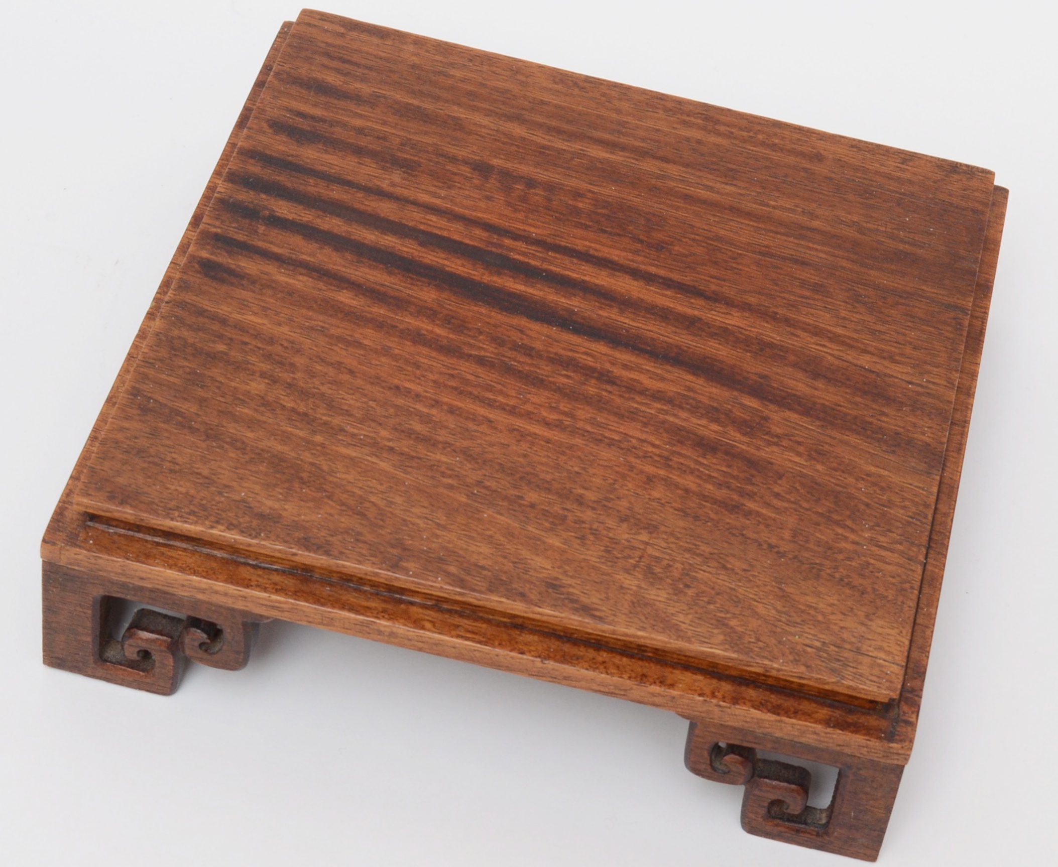 Italian Porcelain Shih Tzu Figurine on Rosewood Base