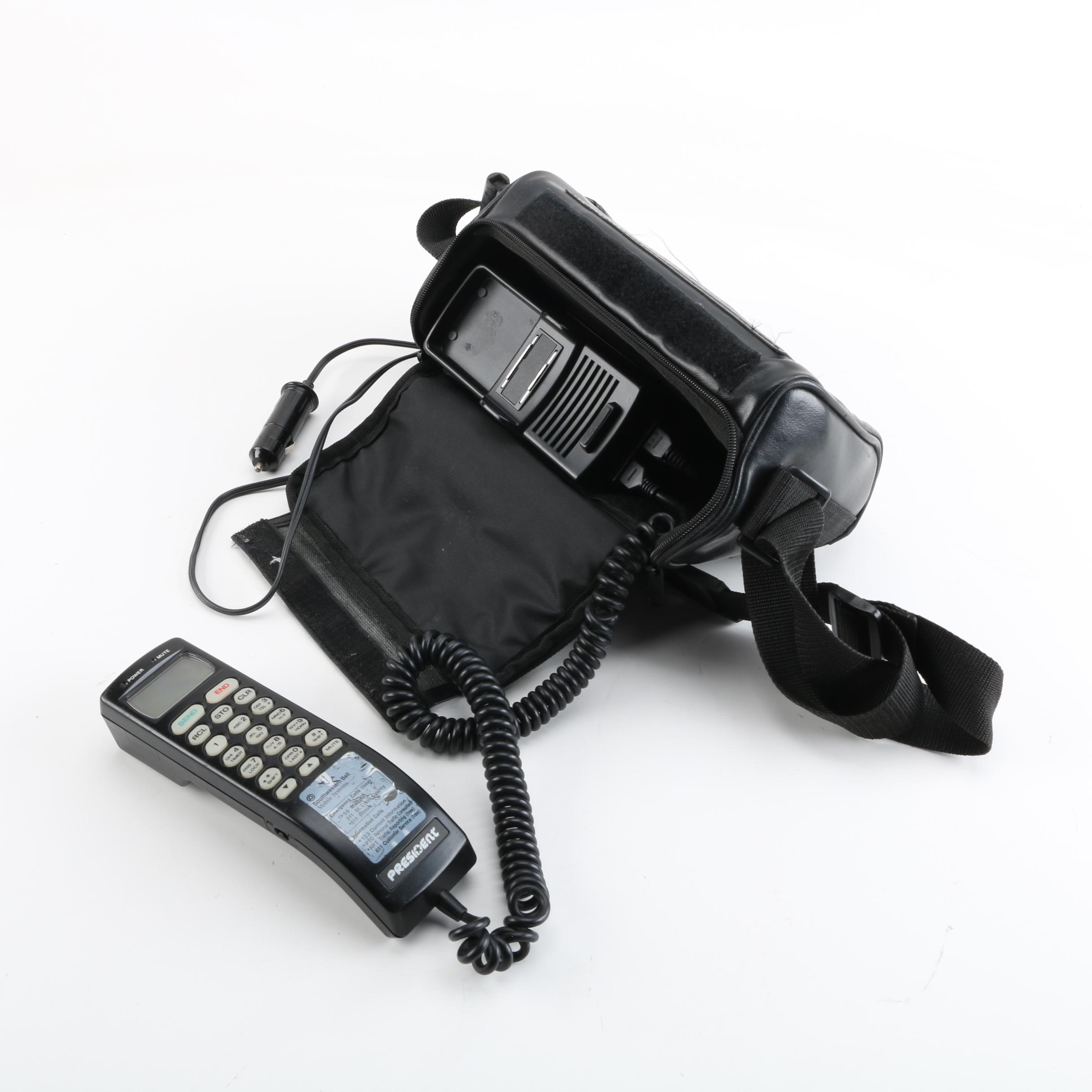Vintage Southwestern Bell "President" Mobile Telephone System with Case
