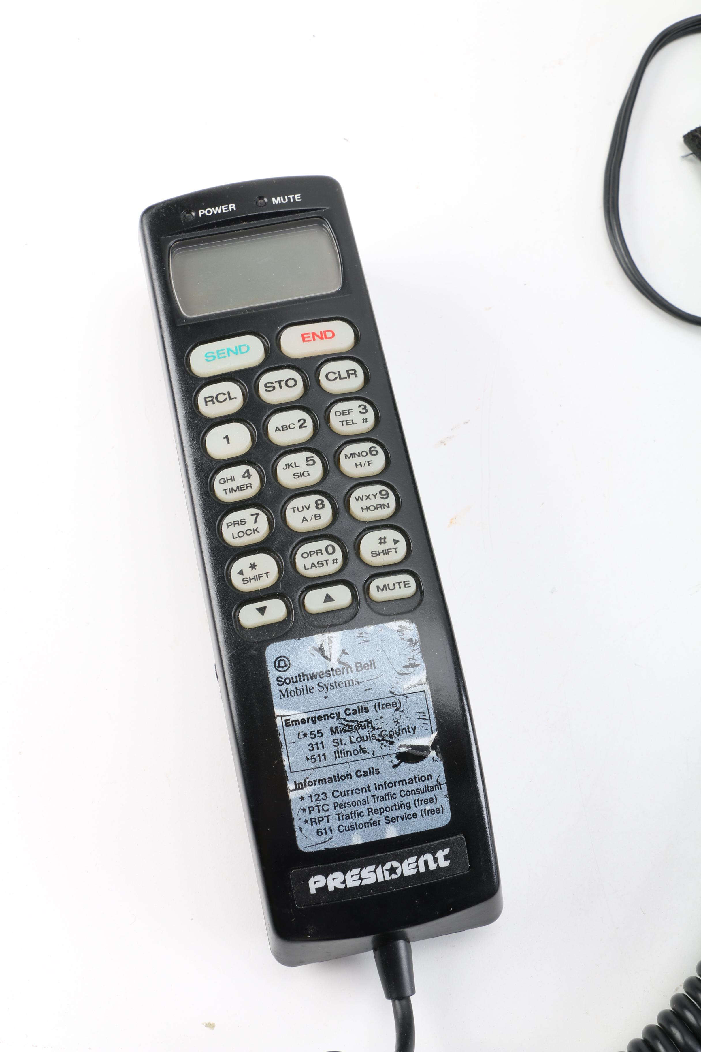 Vintage Southwestern Bell "President" Mobile Telephone System with Case