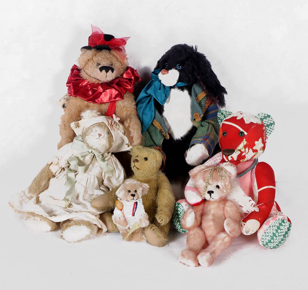Vintage Teddy Bears and Plush Animals Featuring Bunnies by the Bay