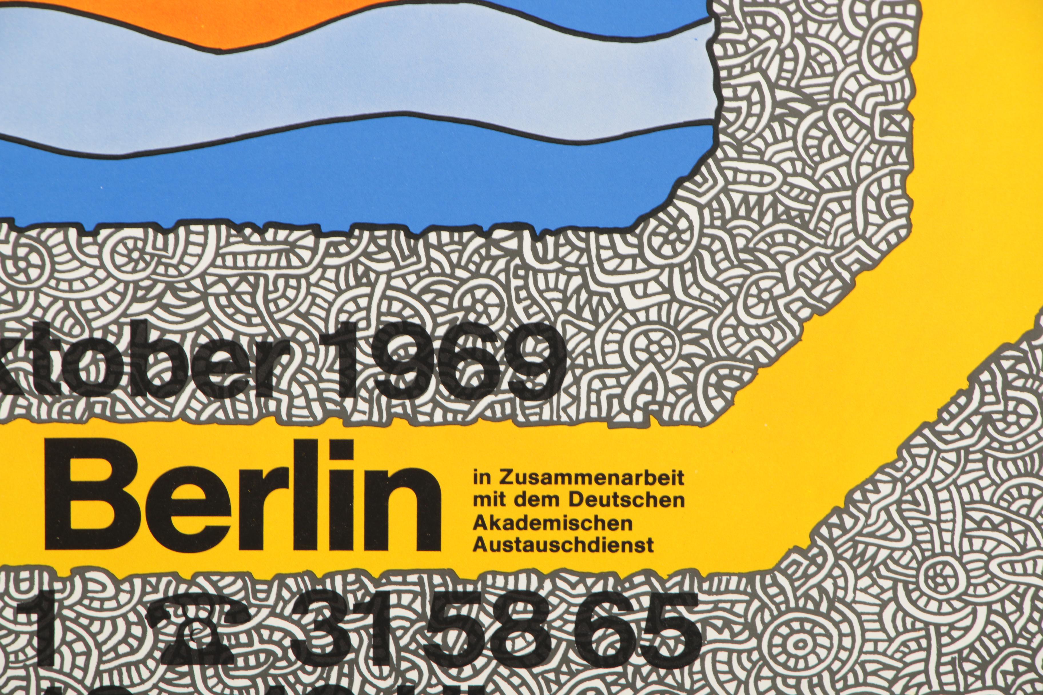 Seriolithograph Advertisement for Alexis Akrithakis Exhibit Galerie Mikro Berlin